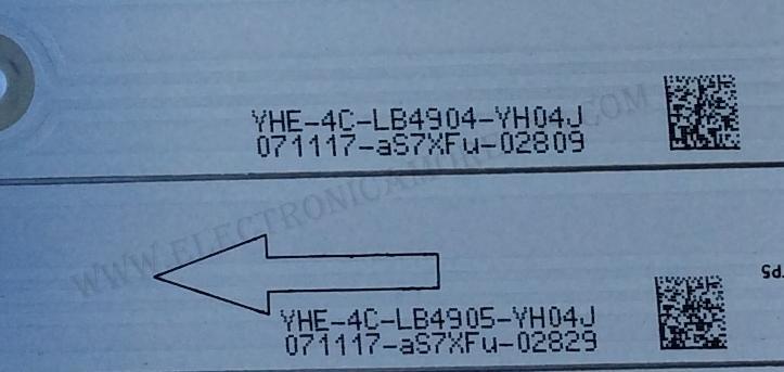 KIT DE LED'S PARA TV ((8 PIEZAS)) / NUMERO DE PARTE 4C-LB4904-YH04J / 4C-LB4905-YH04J / TOT_49_D2900_4X4+4X5_3030C_D6t-2d1_A_4S1P / TOT_49_D2900_4X4+4X5_3030C_D6t-2d1_B_5S1P / PANEL LVU490ND1L / MODELOS 49S350 / 49S403TCBA / 49S403TBAA - Imagen 3