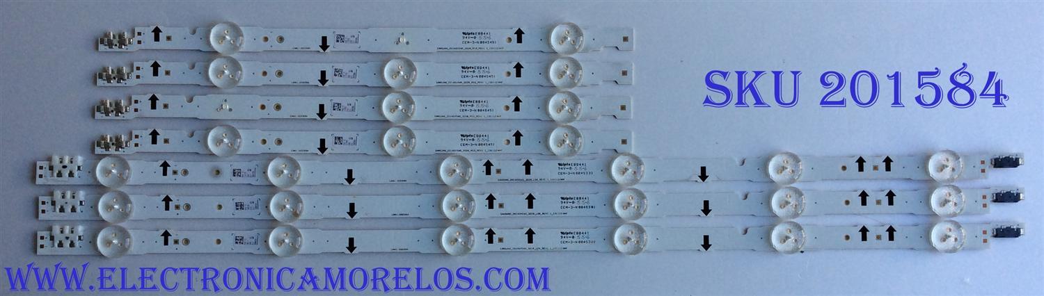 KIT DE LED´S PARA TV / SAMSUNG((INCOMPLETO SOLO 7 PIEZAS))CY-GH040BGLVXH / 30449A/30450A / BN96-30449A( 3 PIEZAS )/ BN96-30450A( 4 PIEZAS )/ SAMSUNG_2014SVS40_3228_L06_REV1.1_131112 / SAMSUNG_2014SVS40_3228_R03_REV1.1_131112 /MODELO LH40DMEPLGA/GO TS02