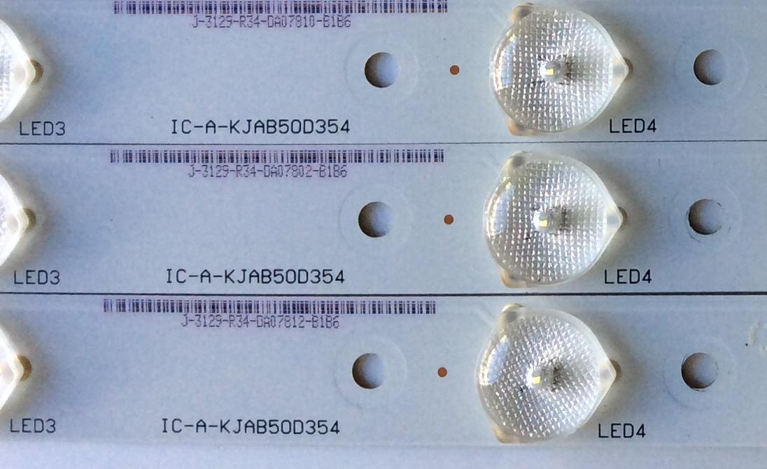 KIT DE LED´S PARA TV / RCA ((INCOMPLETO SOLO 8 PIEZAS)) V500HK1-PS6-12 / IC-A-KJAB50D354 / J-3129-R34 / MODELO LED50B45RQ	 - Imagen 2