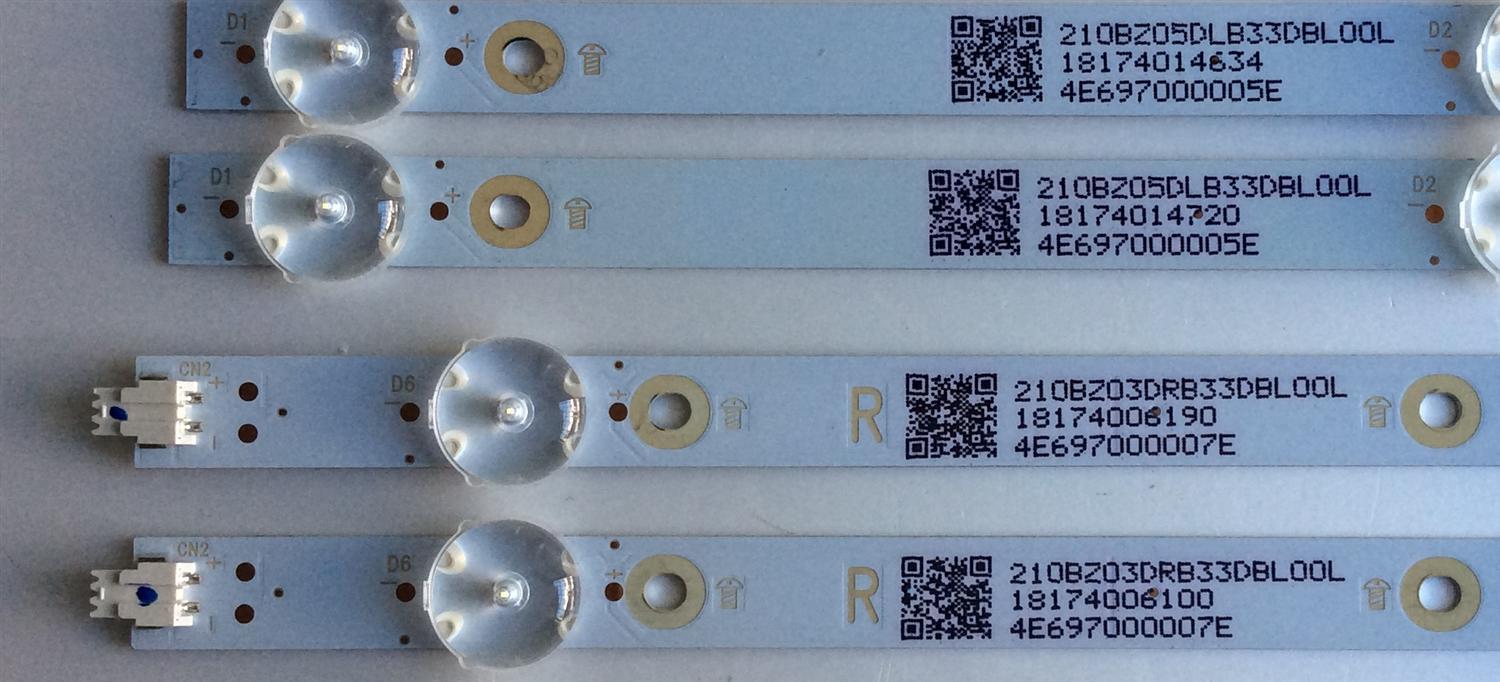 KIT DE LED´S PARA TV ( 8 PIEZAS) / SHARP LB50091 V1_00 / LB50091 V0_00 / 17253A 81010 / 210BZ05DLB33DBL00L / 4E697000005E / 210BZ03DRB33DBL00L / 4E697000007E / E465853 / PANEL TPT500J1-HVN07.U REV:S500AH / MODELO LC-50LB601U - Imagen 2