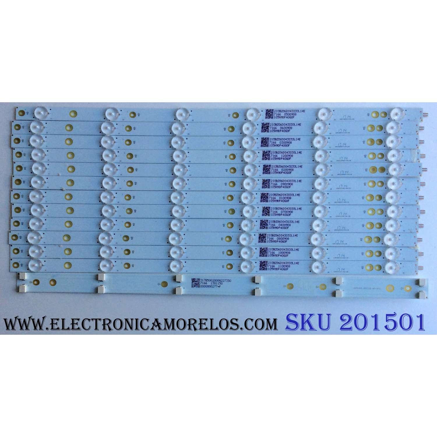 KIT DE LED´S PARA TV (12 PIEZAS) / VIZIO 210BZ06D043030L14E / LBM500P0601-FW-2 (5) / PANEL TPT500J1-HVN07.U / MODELO D50F-E1 LTMWVTET	