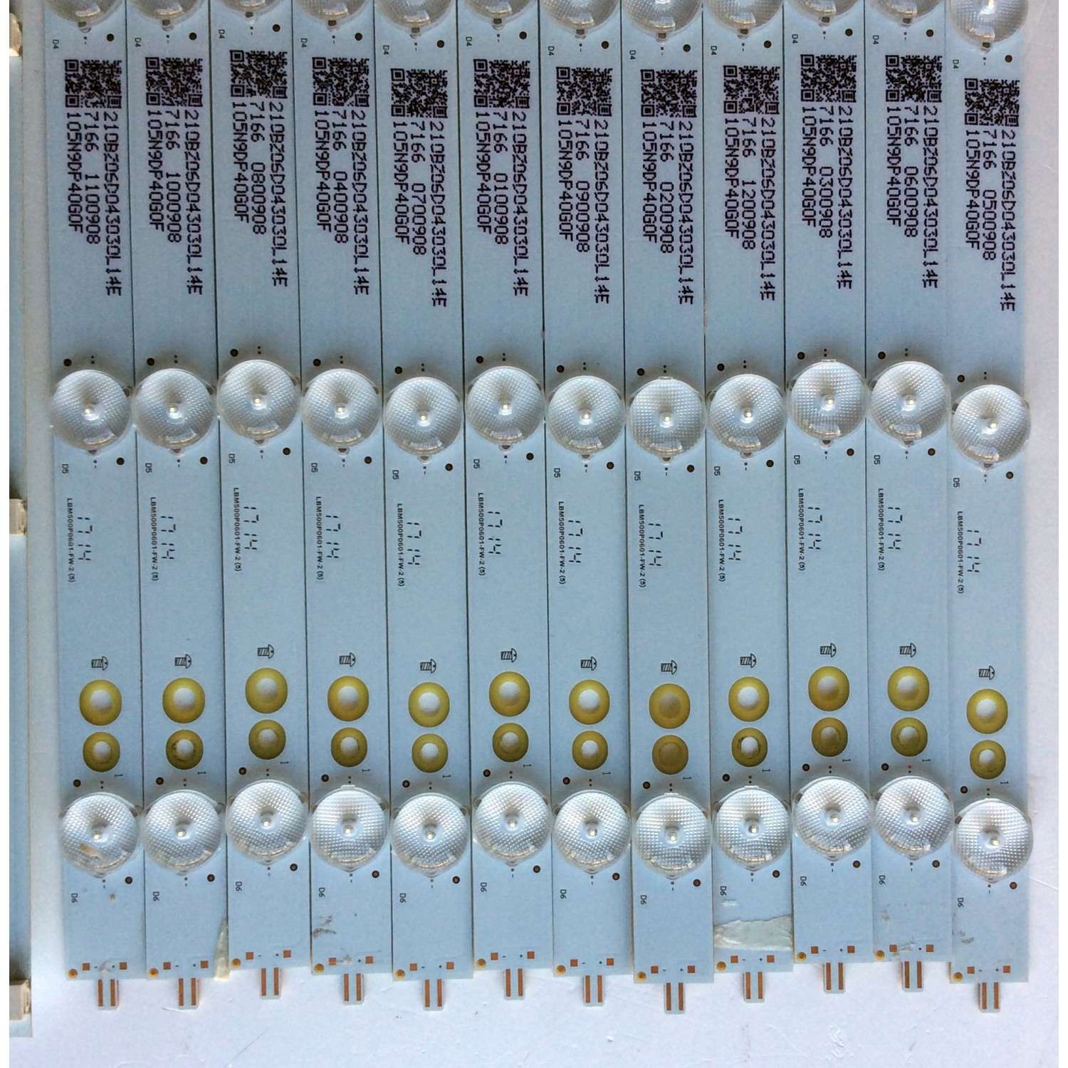 KIT DE LED´S PARA TV (12 PIEZAS) / VIZIO 210BZ06D043030L14E / LBM500P0601-FW-2 (5) / PANEL TPT500J1-HVN07.U / MODELO D50F-E1 LTMWVTET	 - Imagen 4