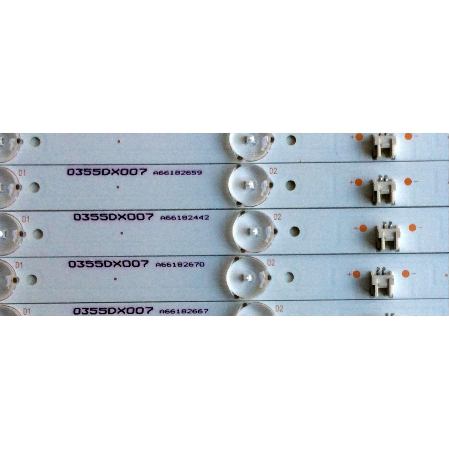 KIT DE LED´S PARA TV (12 PIEZAS) / WESTINGHOUSE 3P55DX002 / A8-PC-30 210025096 / 0355DX007 / PANEL MD5512YTLU / MODELO WD55UB4530 - Imagen 3