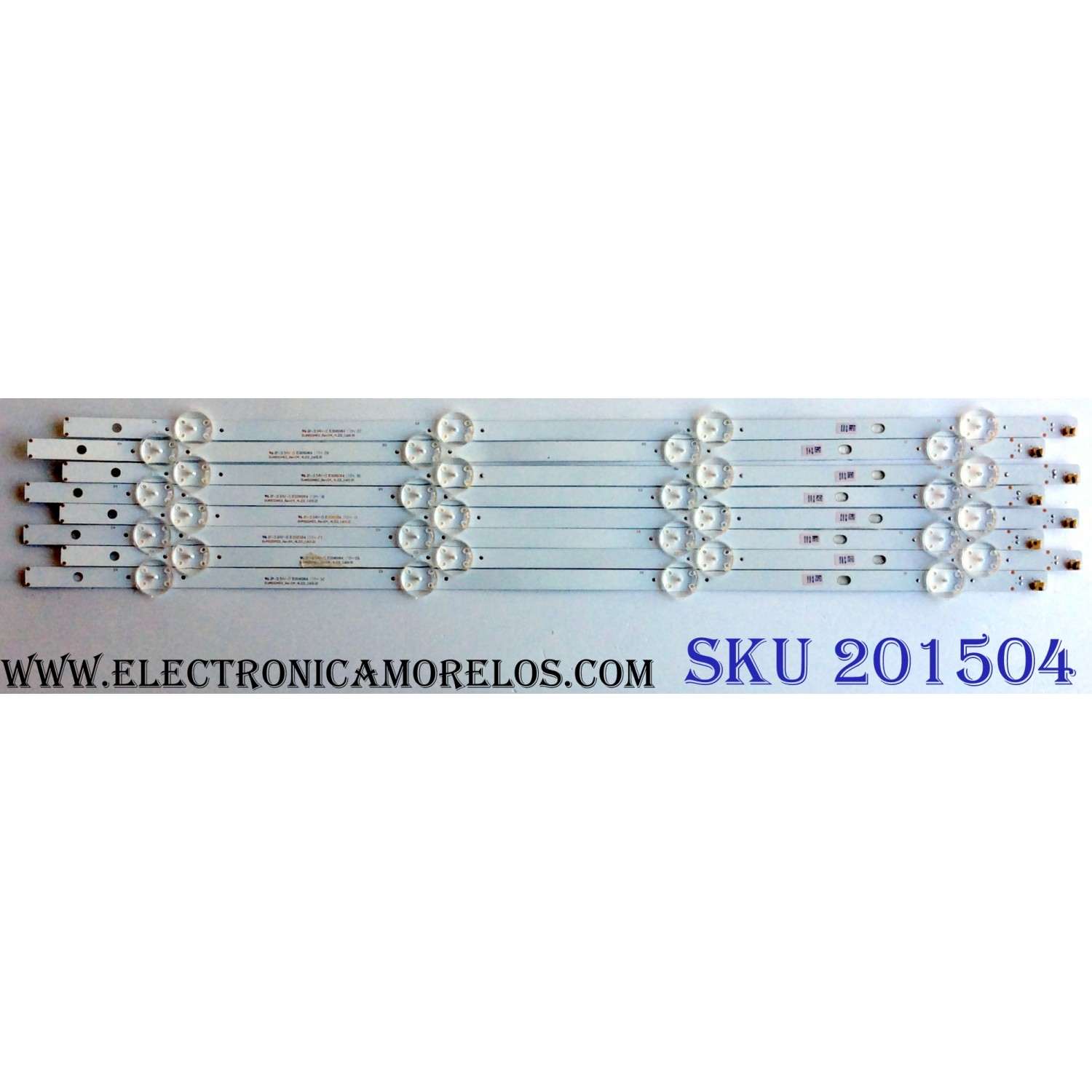 KIT DE LED´S PARA TV (8 PIEZAS) / INSIGNIA SVA500A53_Rev04_4LED_160121 / SHI8W / JP-3 94V-0 E306084 / PANEL T500HVN07.5  / MODELO NS-50D510NA17 