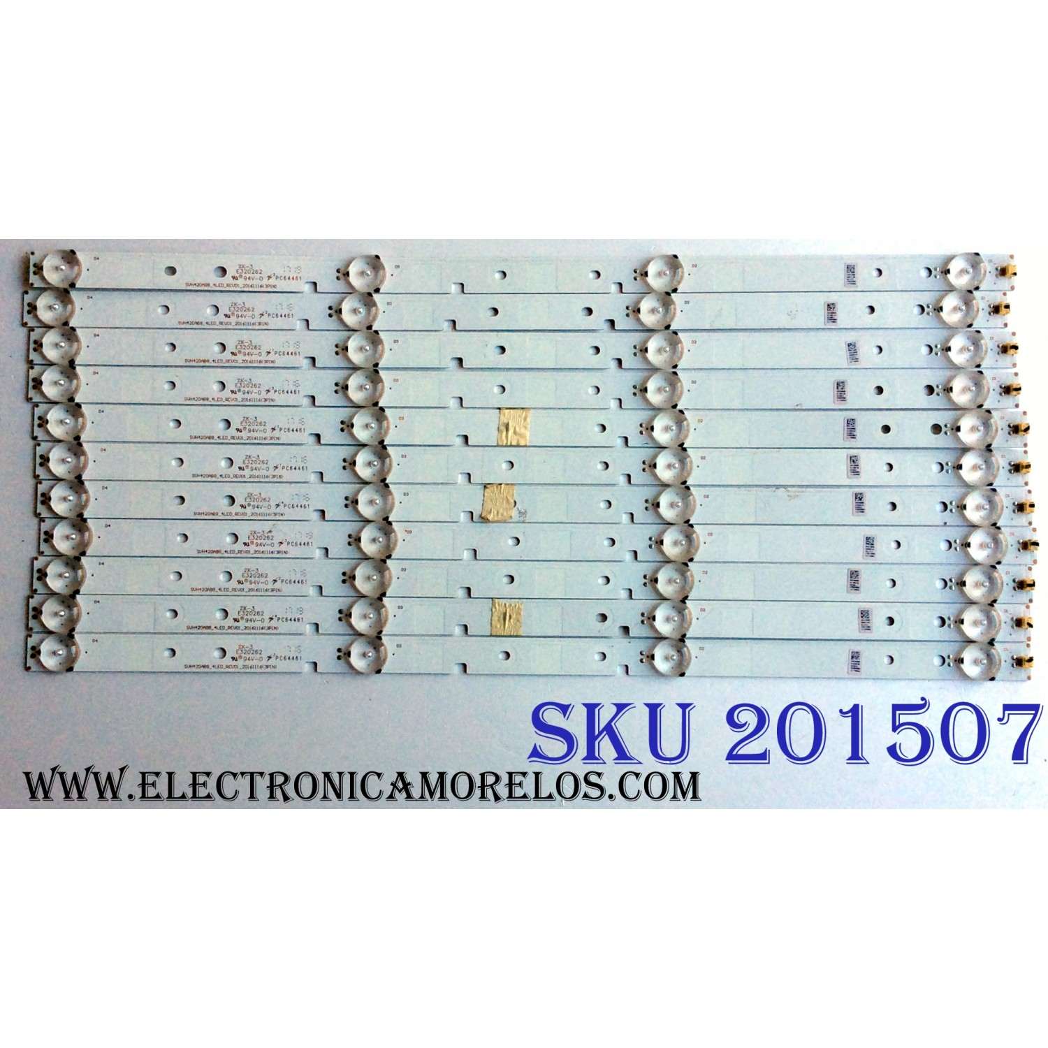 KIT DE LED´S PARA TV (11 PIEZAS) / SHARP 1173963 / ZK-3 94V-0 E320262 / SVH420AB8_4LED_REV01_20161116(3PIN) / PC64461 / PANEL JHD426N2F21-K1QL\S0\FM\RO /  213632 / MODELO LC-43P5000U