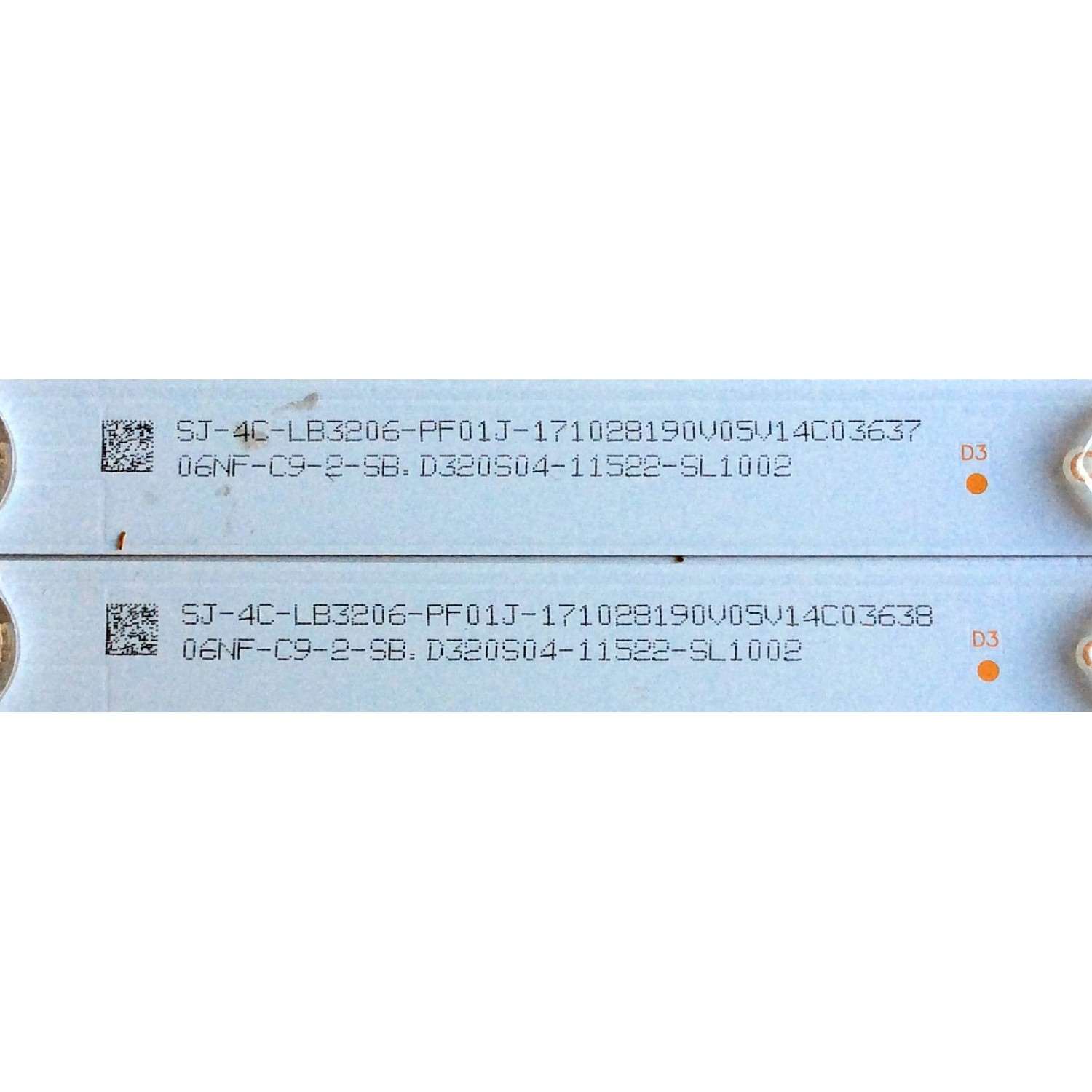 KIT DE LED´S PARA TV (2 PIEZAS) / TCL E486558 / SJ.SB.D3200601-3030GS-M / 1.14.SWMD320001 170712 / 06NF-C9-2-SB / D320S04-11522-SL1002 / PANEL LVW320ND1L / MODELO 32S305TABA - Imagen 3