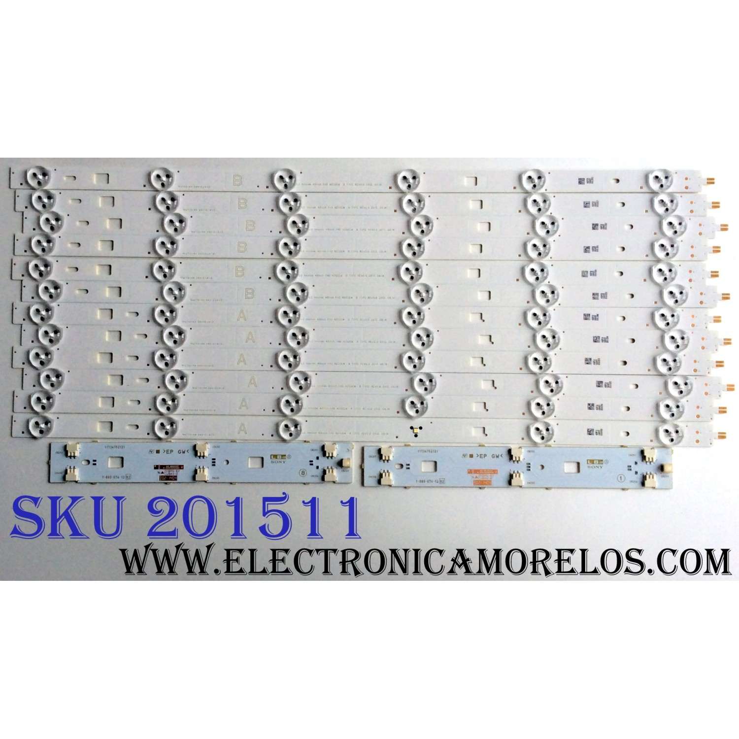 KIT DE LED´S PARA TV (12 PIEZAS) / SONY 173475211 / 1-889-674-11 / LG Innotek 48inch FHD NDS0EM A TYPE REV0.0 2013. 08.14 / LG Innotek 48inch FHD NDS0EM B TYPE REV0.0 / PANEL´S LSY480HN01-001 / NS4S480DND01 / 480DND01 / MODELO KDL-48W600B / KDL-48R470B