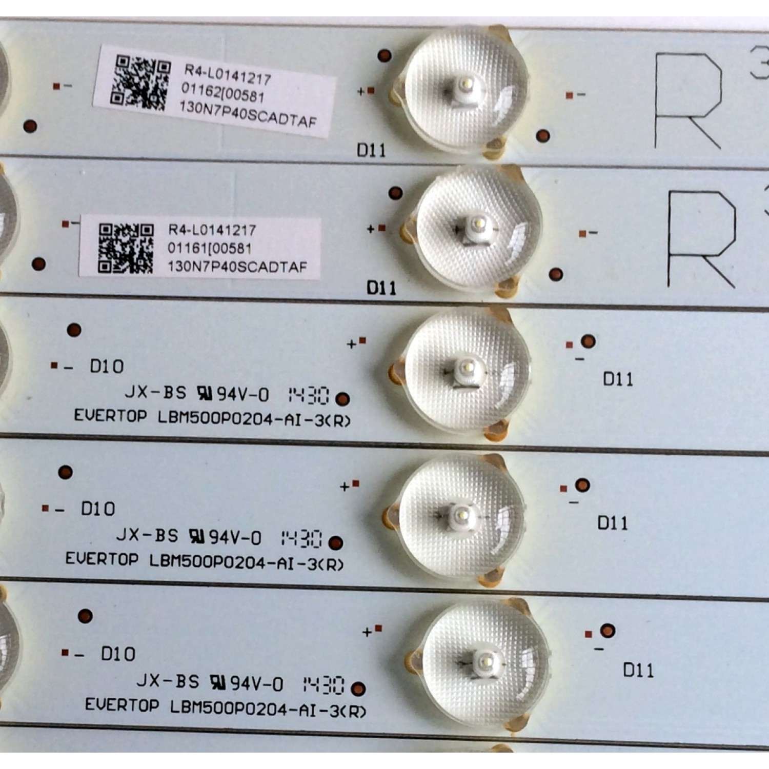 KIT DE LED´S PARA TV (16 PIEZAS) / VIZIO  LBM500P0204-AH-3(L) (8 PIEZAS) / EVERTOP LBM500P0204-BH-3(R) (8 PIEZAS) / L08-0441217 / R4-L0141217 / 130N7P40SCADTAF / PANEL TPT500DK1-QS1 REV:SC1A / MODELO P502UI-B1 LTY6RKCR - Imagen 6