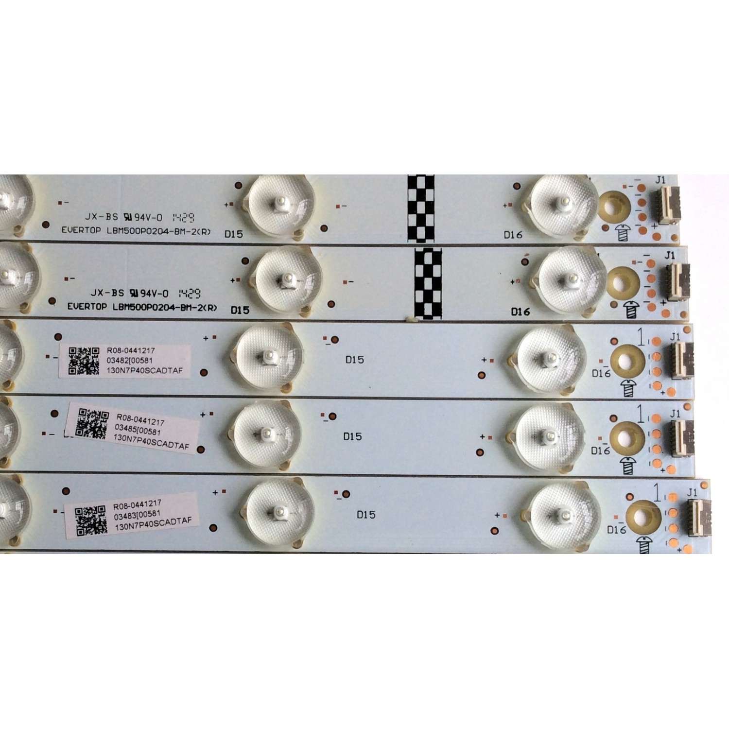KIT DE LED´S PARA TV (16 PIEZAS) / VIZIO  LBM500P0204-AH-3(L) (8 PIEZAS) / EVERTOP LBM500P0204-BH-3(R) (8 PIEZAS) / L08-0441217 / R4-L0141217 / 130N7P40SCADTAF / PANEL TPT500DK1-QS1 REV:SC1A / MODELO P502UI-B1 LTY6RKCR - Imagen 5