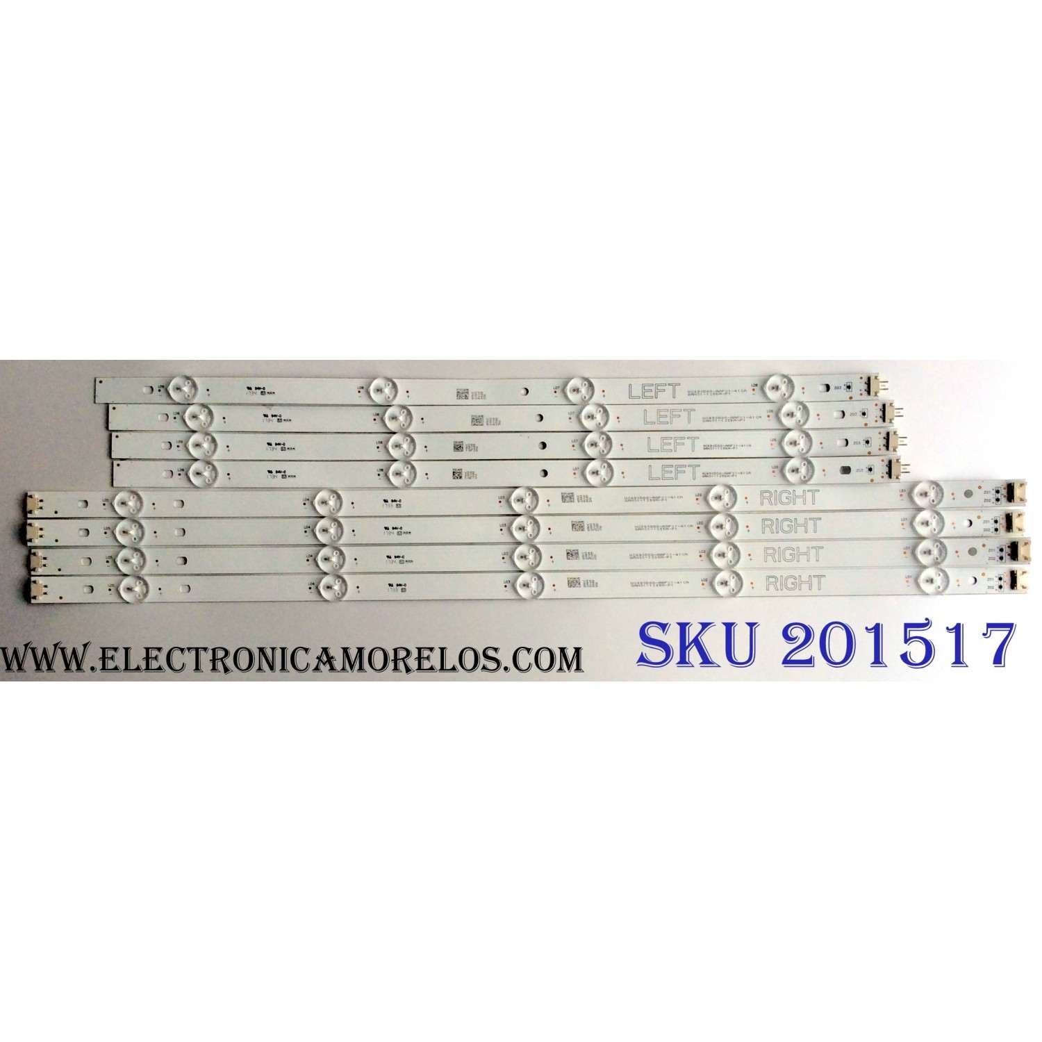 KIT DE LED´S PARA TV (8 PIEZAS) / LG NC490DGG-AAFX1-41 CAGAN01-1255A-P1 / NC490DGG-AAFX1-41 / GAN01-1255A-P1 / GAN01-1256A-P1 / VZ5D / PANEL'S LC490DGJ (SK)(A4) / NC490DGG-AAFXF / MODELOS 49UJ6300-UA / 49UJ6300-UA.BUS4LOR