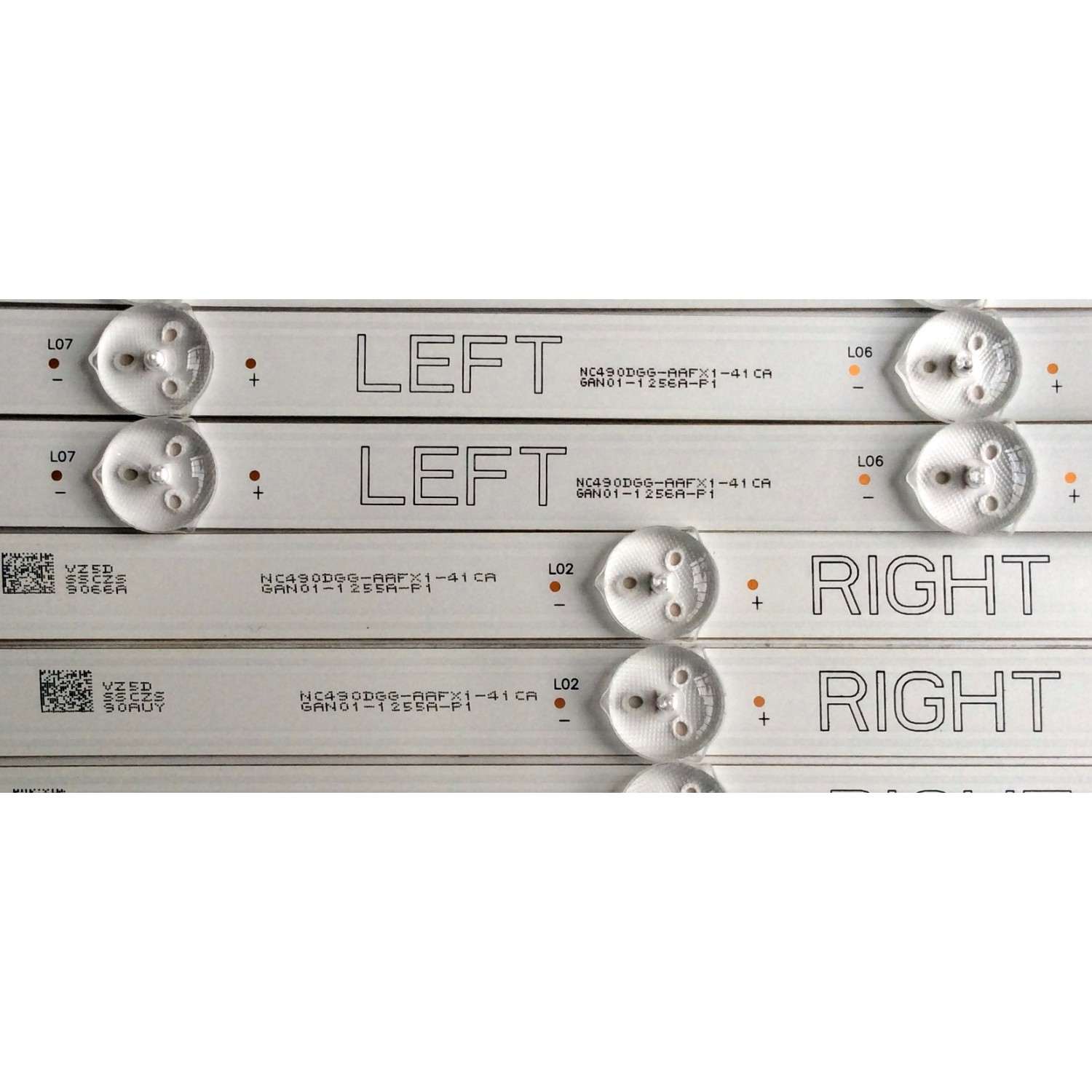 KIT DE LED´S PARA TV (8 PIEZAS) / LG NC490DGG-AAFX1-41 CAGAN01-1255A-P1 / NC490DGG-AAFX1-41 / GAN01-1255A-P1 / GAN01-1256A-P1 / VZ5D / PANEL'S LC490DGJ (SK)(A4) / NC490DGG-AAFXF / MODELOS 49UJ6300-UA / 49UJ6300-UA.BUS4LOR - Imagen 2