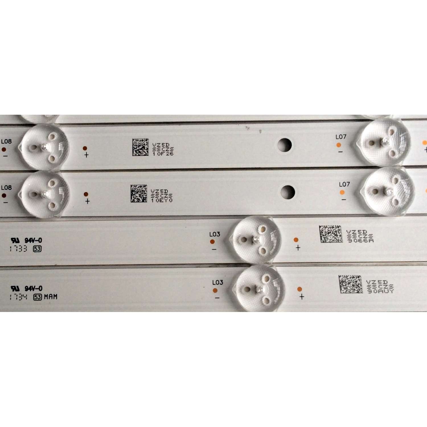 KIT DE LED´S PARA TV (8 PIEZAS) / LG NC490DGG-AAFX1-41 CAGAN01-1255A-P1 / NC490DGG-AAFX1-41 / GAN01-1255A-P1 / GAN01-1256A-P1 / VZ5D / PANEL'S LC490DGJ (SK)(A4) / NC490DGG-AAFXF / MODELOS 49UJ6300-UA / 49UJ6300-UA.BUS4LOR - Imagen 5