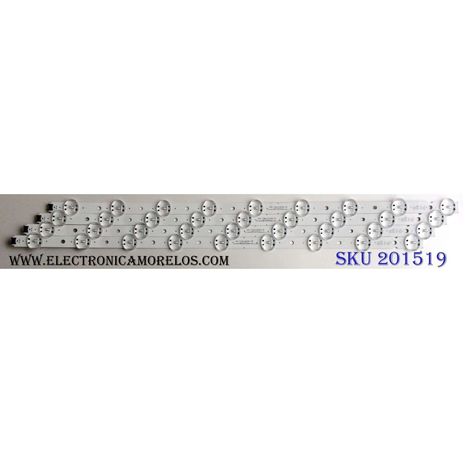 KIT DE LED´S PARA TV (4 PIEZAS) / LG SSC_Trident_65UK63_S / SSC_65UK65(BOE)_9LED_SVL650A75_REV1.0_171201 / SCDB21X2B / EAV64013802/ PANEL NC650DQG-ABGX7 / MODELOS 65UK6300PUE / 65UK6300PUE.BUSTLOR