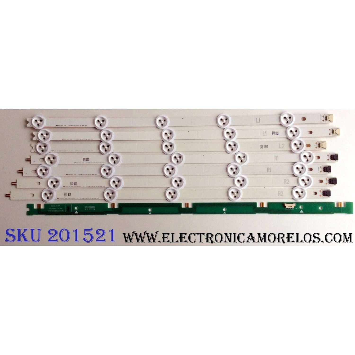 KIT DE LED´S PARA TV (7 PIEZAS) / LG 6637L-0025A / PPW-HL42EC(A) / E74739 / 6916L-1214A / 6916L-1215A / 6916L-1216A / 6916L-1217A / 42¨ ROW2.1 Rev 0.6 1 / PANEL LC420DUG (JF)(R1) / MODELOS 42LN5400-UA / E420D-A0 / DP42D23