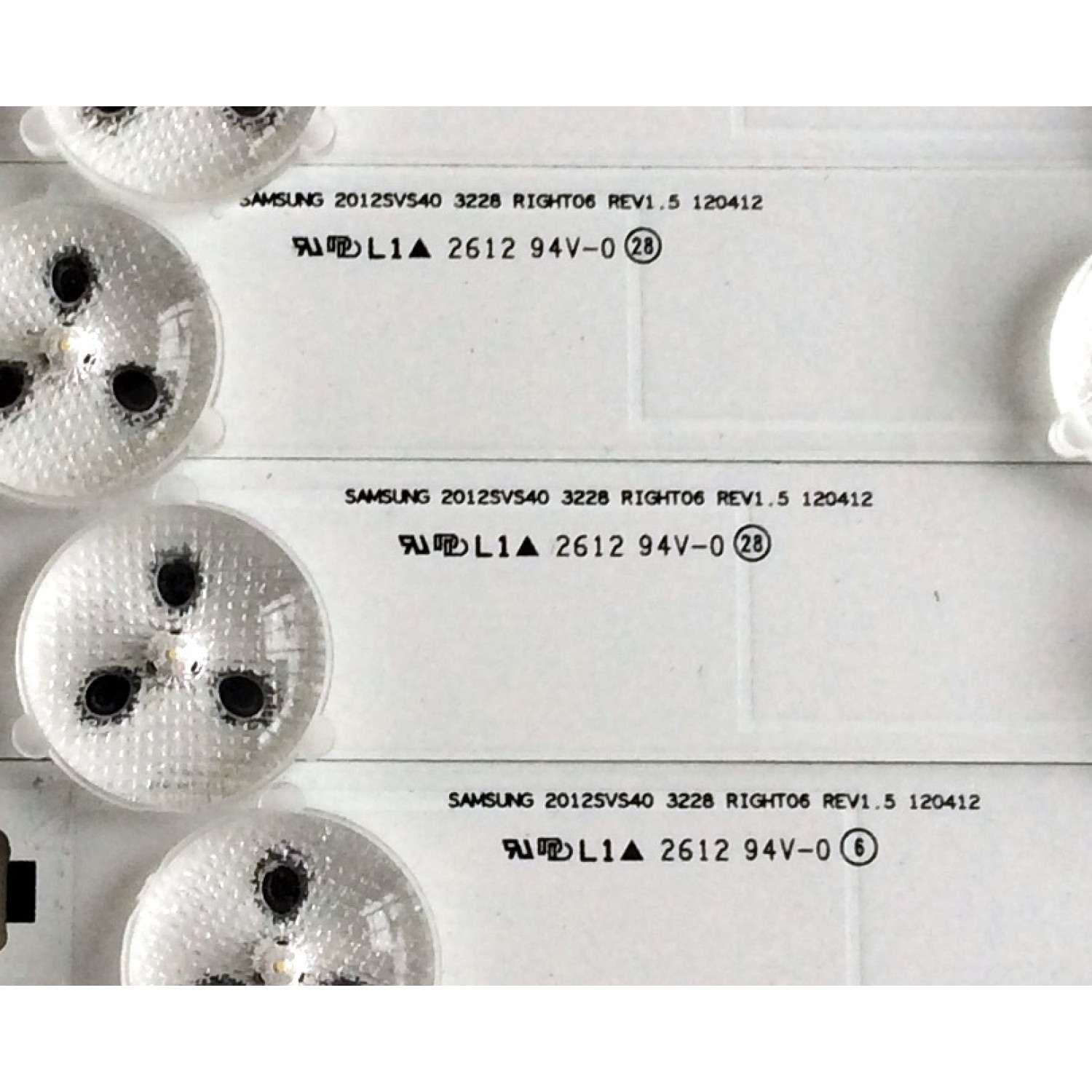 KIT DE LED´S PARA TV (10 PIEZAS) / SAMSUNG 2012SVS40 3228 LEFT06 REV1.5 120412 / 2012SVS40 3228 RIGHT06 REV1.5  M715 Y / M716 Y / 120625 / SUSTITUTOS LTJ400HM08-V / DE400BGS-V1 / 2011SVS40 / PANEL LTJ400HF03-V / MODELOS UN40EH6000 / UN40EH6000FXZA TS02 - Imagen 3
