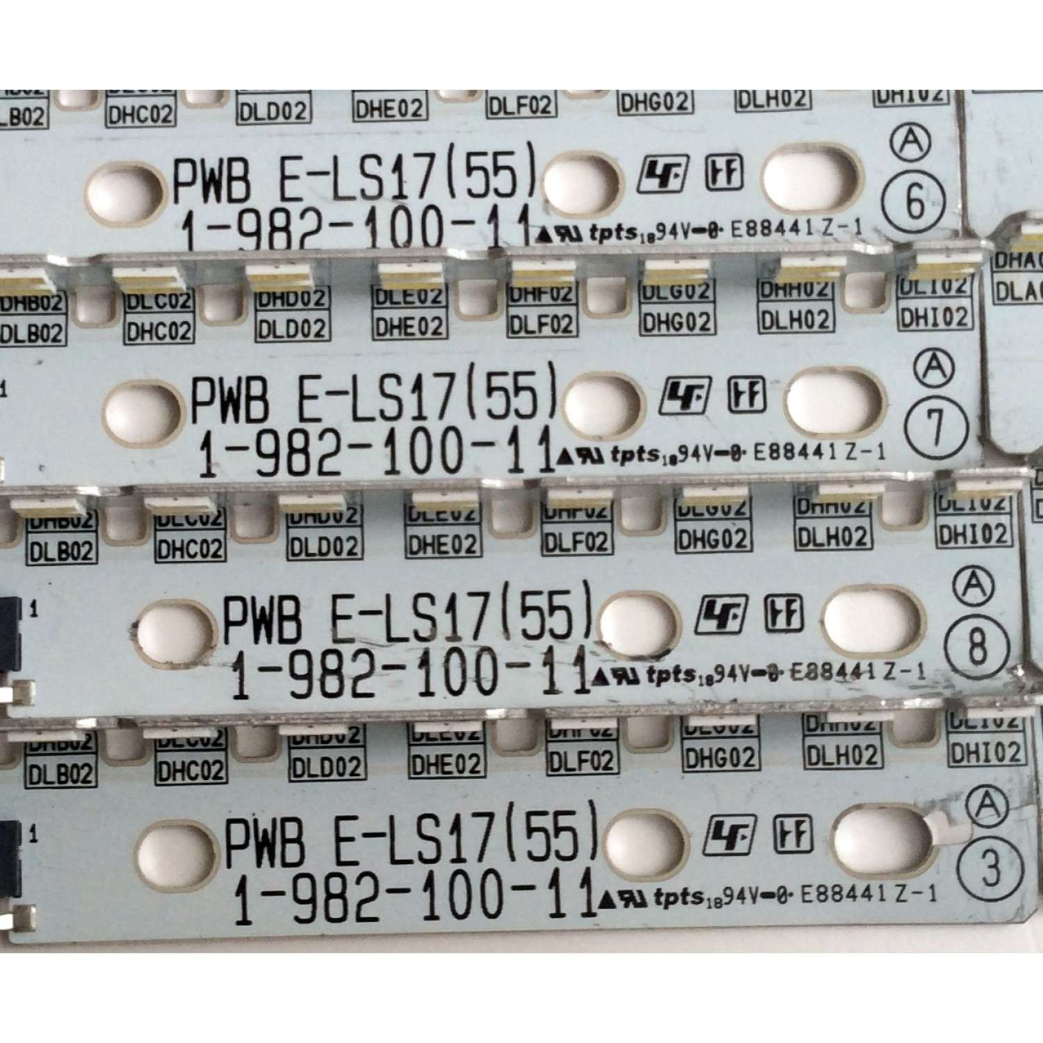 KIT DE LED´S PARA TV (8 PIEZAS) / TV. SONY XBR-55X930E 1-982-100-11 / 98210011 / PWB E-LS17(55) / A2193814A / 005 05 32335 / E88441 Z-1 / MODELO XBR-55930E 	 - Imagen 2
