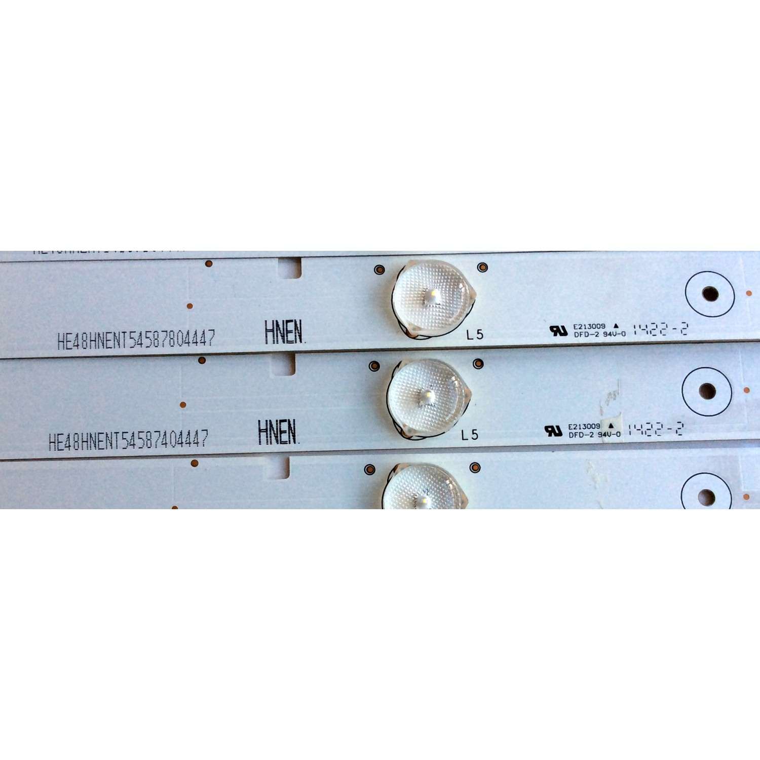KIT DE LED´S PARA TV (SOLO 9 PIEZAS) / 1131074 / HE48HNENT54587 / PANEL HD480DF-B31 / HD480DF-B31(020)\S0-B2 / MODELO NS-480510NA15 / NOTA IMPORTANTE:KIT CONSTA ORIGINALMENTE DE 10 PIEZAS ((INCOMPLETO SOLO 9 PIEZAS)) - Imagen 4