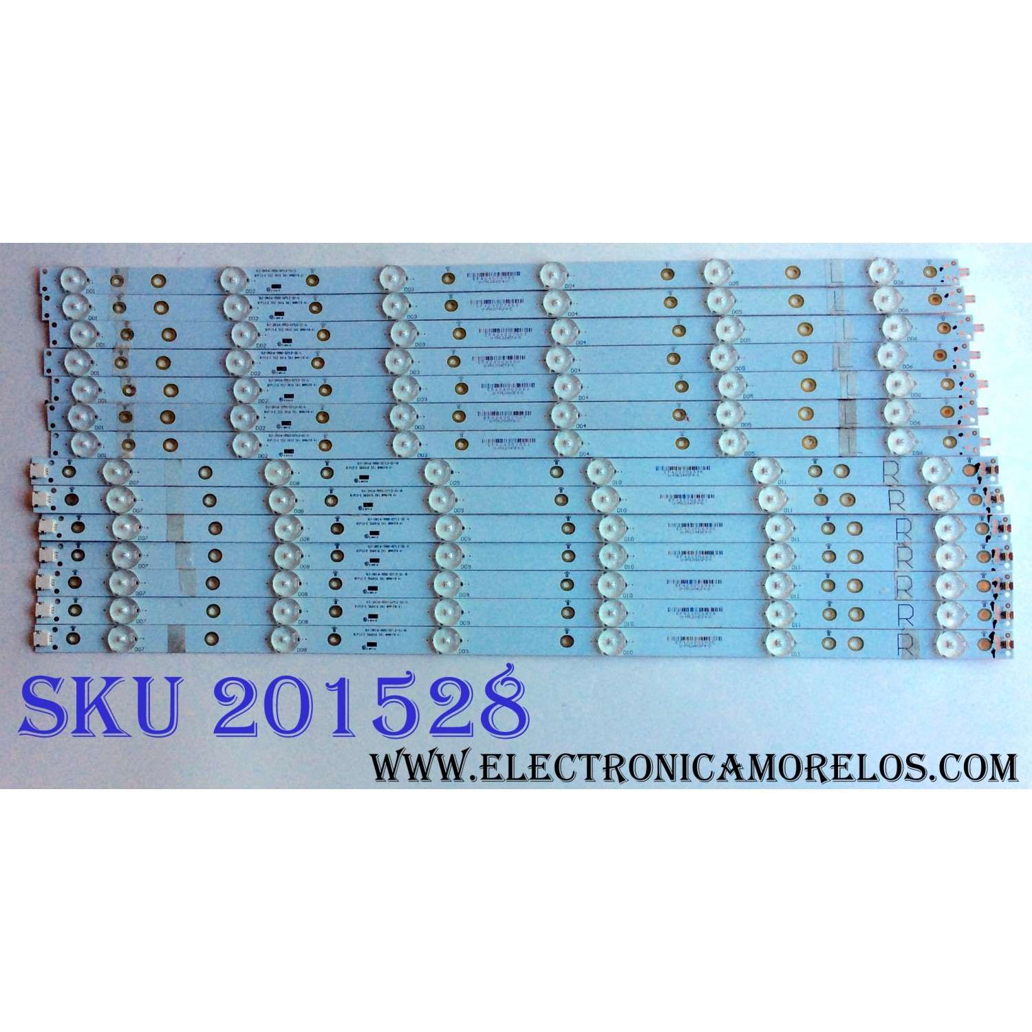 KIT DE LED´S PARA TV (14 PIEZAS) / SONY GJ-2K16-550-D712-S1-L / GJ-2K16-550-D712-S1-R / 01P12-E / 552.3*16.5*1.0MM / U-PHLG445F4-D / 552.3016.501.0MM / PANEL TPT55F2-FHBN20.K REV:S48P0A / TPT550J1-DUYSHA.G REV:S1R / MODELO KDL-55W650D