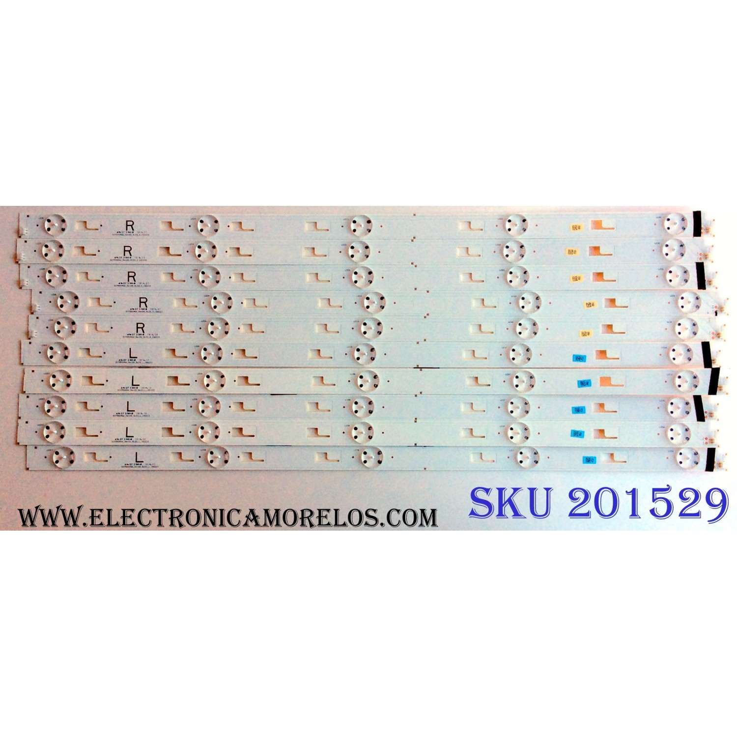 KIT DE LED´S PARA TV (10 PIEZAS) / SONY SVY550AG6 / SVY550AG6_Rev00_5LED_L_150223 / SVY550AG6_Rev00_5LED_R_150223 / LC353 / LD342 / H0412 / PANEL´S SYV5543 / LSY550FF01-301 / MODELO XBR-55X810C