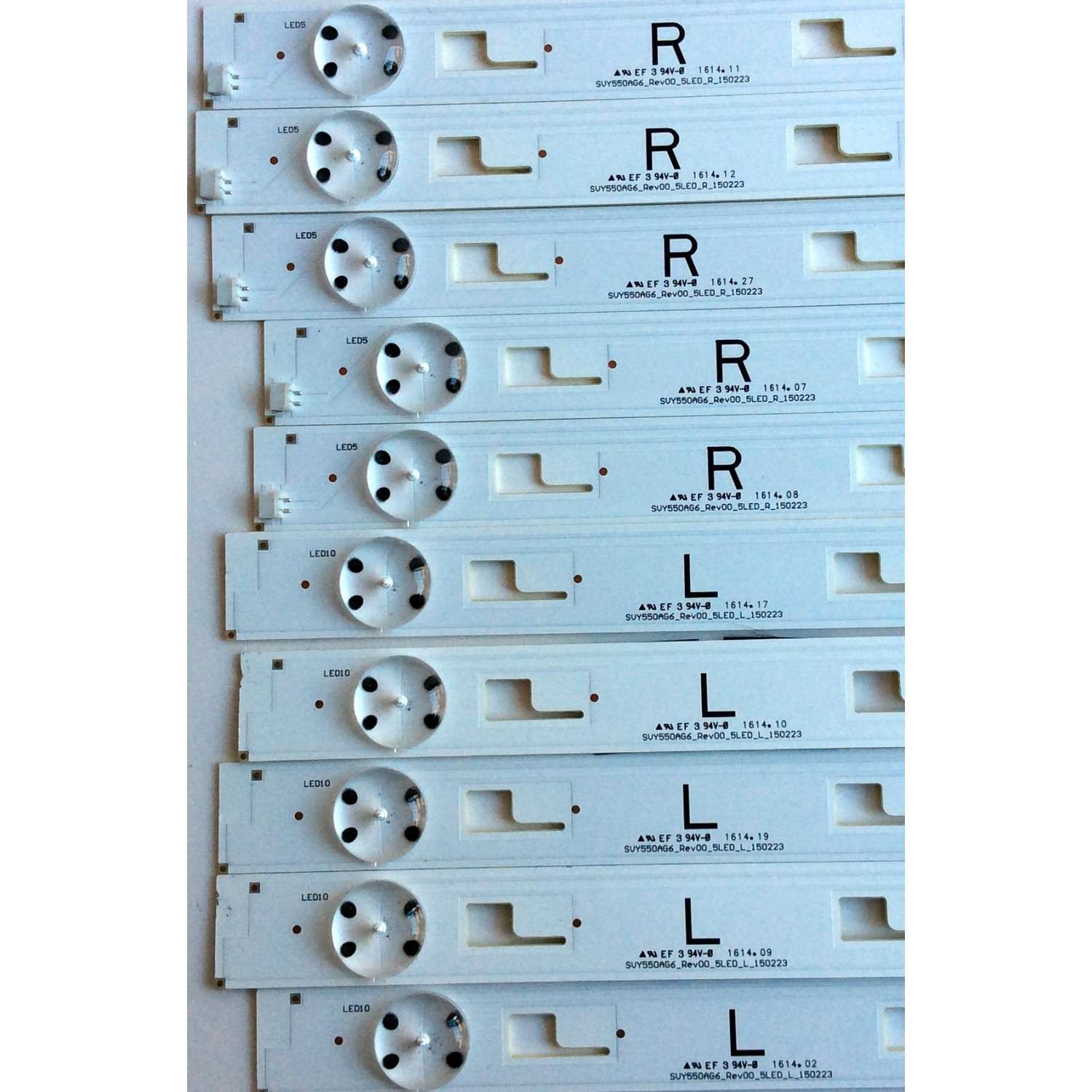 KIT DE LED´S PARA TV (10 PIEZAS) / SONY SVY550AG6 / SVY550AG6_Rev00_5LED_L_150223 / SVY550AG6_Rev00_5LED_R_150223 / LC353 / LD342 / H0412 / PANEL´S SYV5543 / LSY550FF01-301 / MODELO XBR-55X810C - Imagen 2