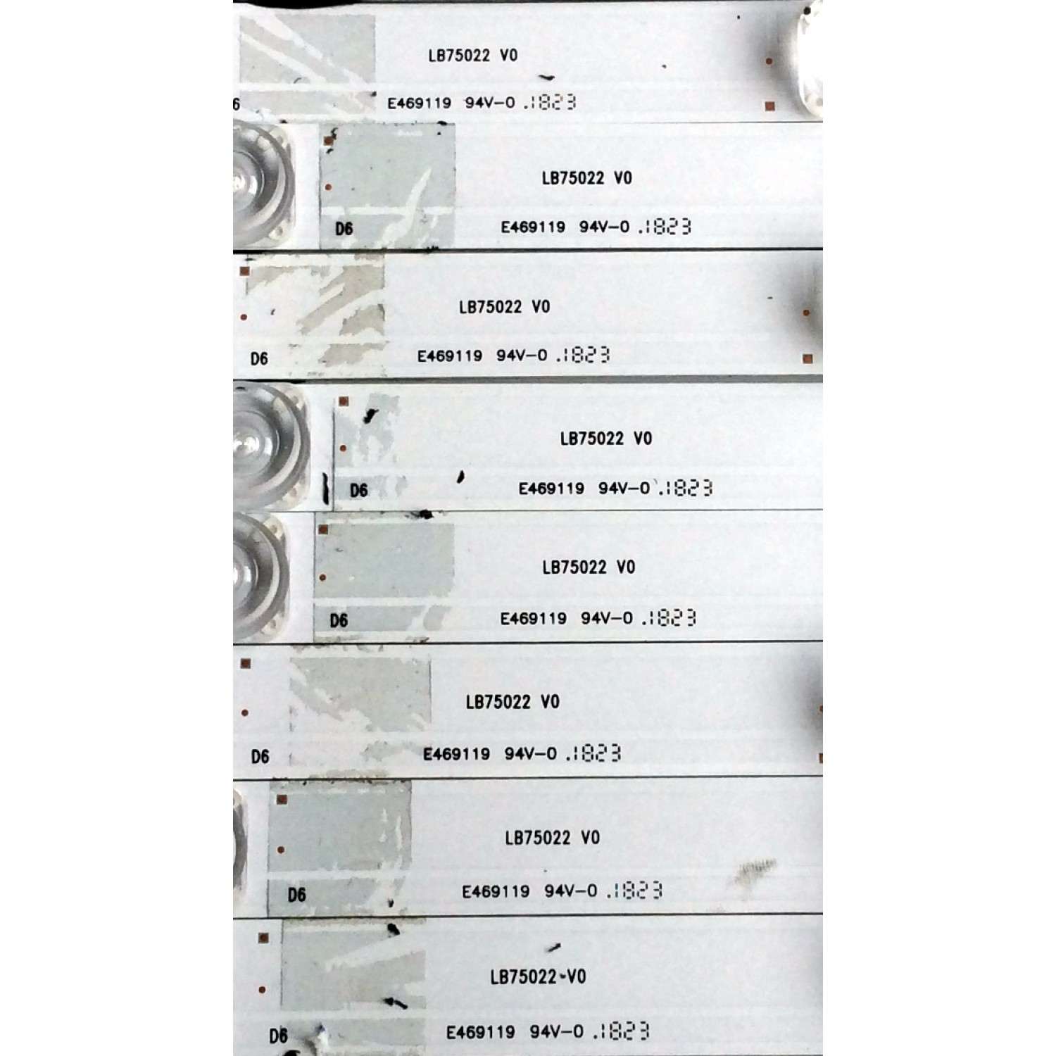 KIT DE LED´S PARA TV (20 PIEZAS) / HISENSE LB75022 V0 / E469119 / 1197827 / PANEL HD750M7U71-L1\S0\GM\ROH / HD750M7U71-L1 / MODELO 75EU8070 - Imagen 2