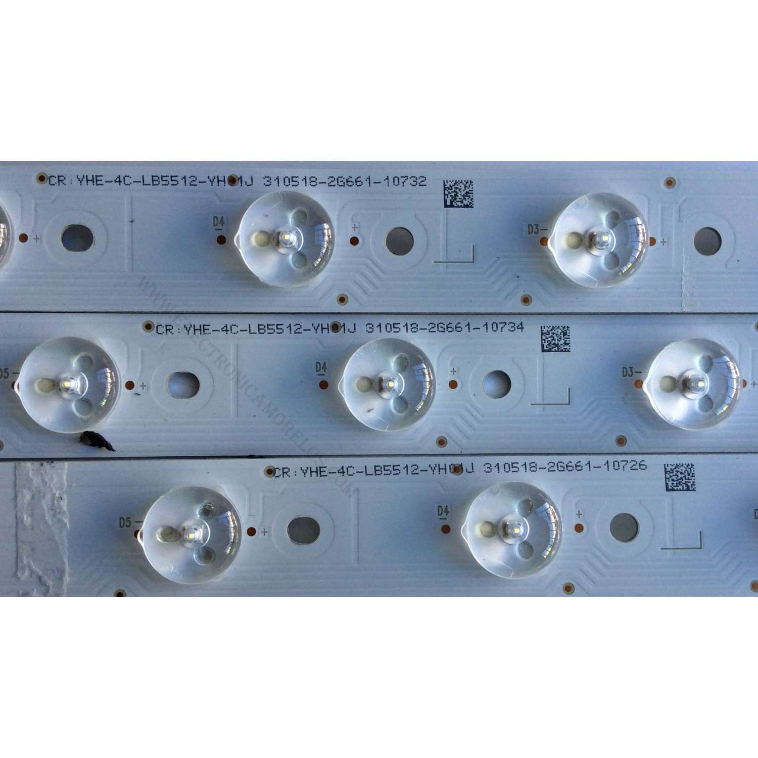 KIT DE LED´S PARA TV (16 PIEZAS) / TCL YHE-4C-LB5512-YH01 / TCL_GIC_55V6 R_12ea_3030_LX20171110_Ver.7 / YHE-4C-LB5512-YH02 /8 / PANEL  LVU550NDBL / MODELO 55A86U	 - Imagen 5