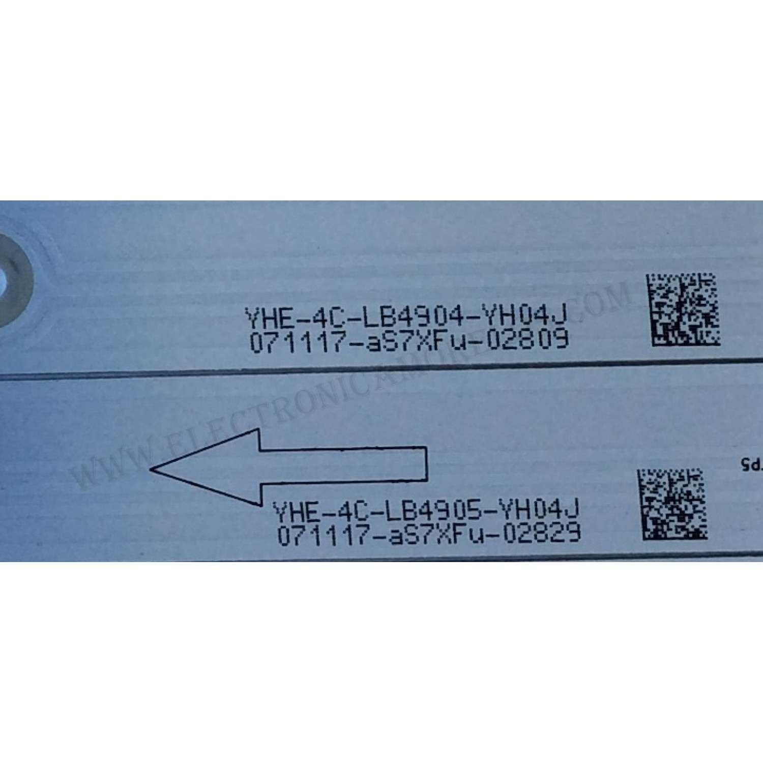 KIT DE LED'S PARA TV ((8 PIEZAS)) / NUMERO DE PARTE 4C-LB4904-YH04J / 4C-LB4905-YH04J / TOT_49_D2900_4X4+4X5_3030C_D6t-2d1_A_4S1P / TOT_49_D2900_4X4+4X5_3030C_D6t-2d1_B_5S1P / PANEL LVU490ND1L / MODELOS 49S350 / 49S403TCBA / 49S403TBAA - Imagen 3