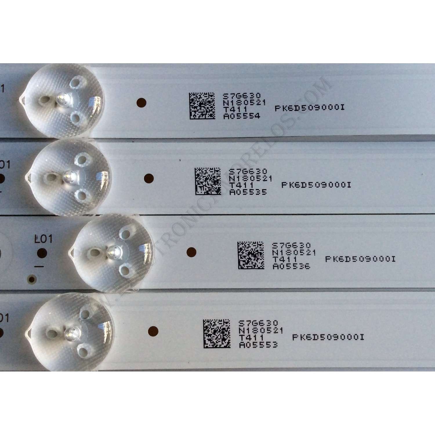 KIT DE LED´S PARA TV (4 PIEZAS) / TOSHIBA U500DU01-TT103 REV:CD1.A / JL.D50091330-329AS-M A1 / PK6D509000I / PANEL U500DU01 TT103 / MODELOS TF-50A810U19 / 50LF621U19 / 50LF711U20 - Imagen 4