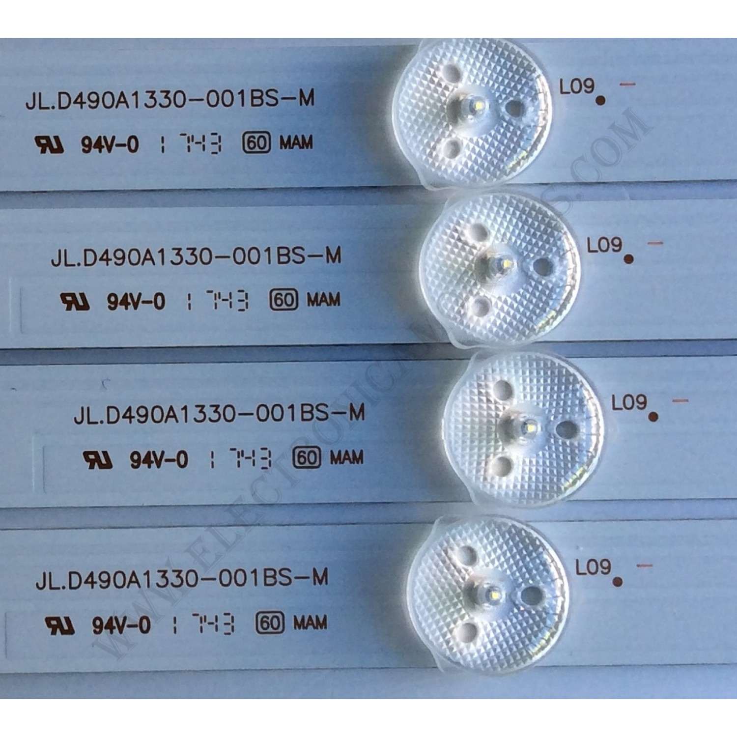 KIT DE LED´S PARA TV (4 PIEZAS) / LG JL.D490A1330-001BS-M / YAL13-01030300-04 / PANEL SDL490WY (LD0-912) REV.00 / MODELO 49UJ6200-UA / 49UJ6200-UA.CUS4LH - Imagen 2