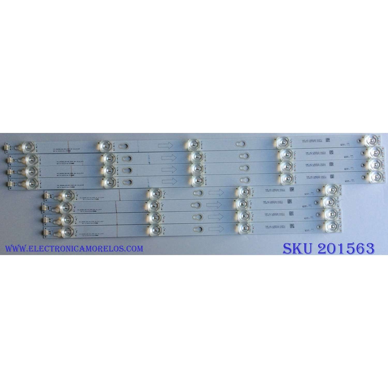 KIT DE LEDS ORIGINAL PARA TV TCL 8 PIEZAS / TOT_55D2900_4X4+4X5_3030C_d6t-2d1_A_4S1P / TOT_55D2900_4X4+4X5_3030C_d6t-2d1_B_5S1P / YHT-4C-LB5504-YH07J (4 PIEZAS) / YHT-4C-LB5505-YH07J (4 PIEZAS) / PANEL LVU550CS0T E12 / MODELO 55US57TGAA / 55S403