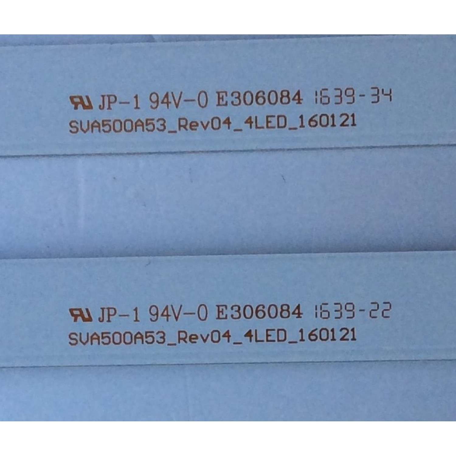 KIT DE LED´S PARA TV (6 PIEZAS) / INSIGNIA SVA500A53_Rev04_4LED_160121 / SJHAZ / JP-1 94V-0 E306084 / PANEL 96.50S12.D01 / MODELO NS-50D510NA17 - Imagen 2