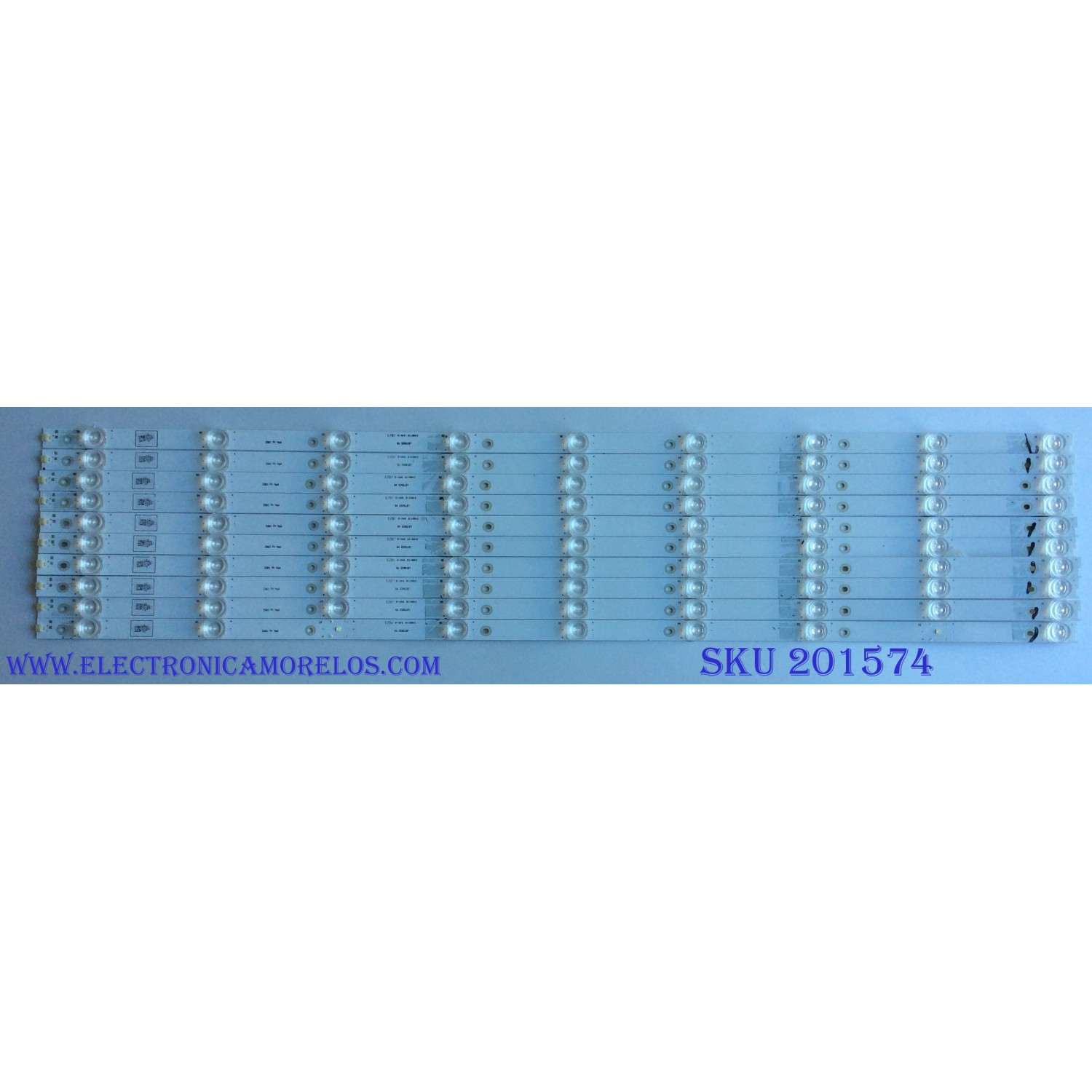 KIT DE LED´S PARA TV / HISENSE / ( 10 PIEZAS ) HD750M7U71-L1 / E469119 94V-0 / LB75022 V0 / HE75 86J / MODELO 75EU8070	