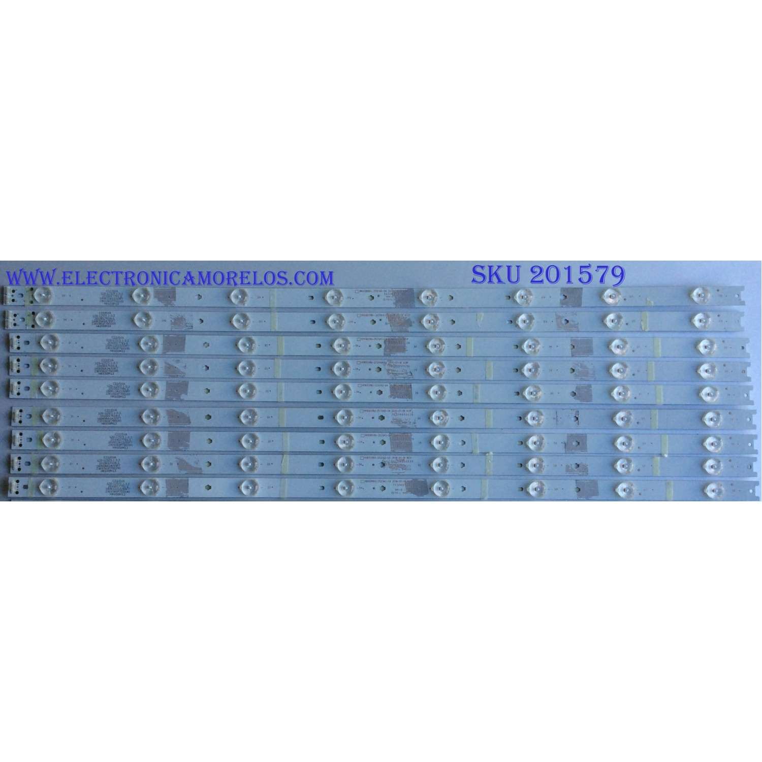 KIT DE LED PARA TV / HITACHI ((INCOMPLETO SOLO 9 PIEZAS)) HK650WLEDM-AH41H / HK65D08A-ZC21AG-04 / 303HK650039 / 2301065F700190 / 2010017616-1 / MODELO LE65K6R9	