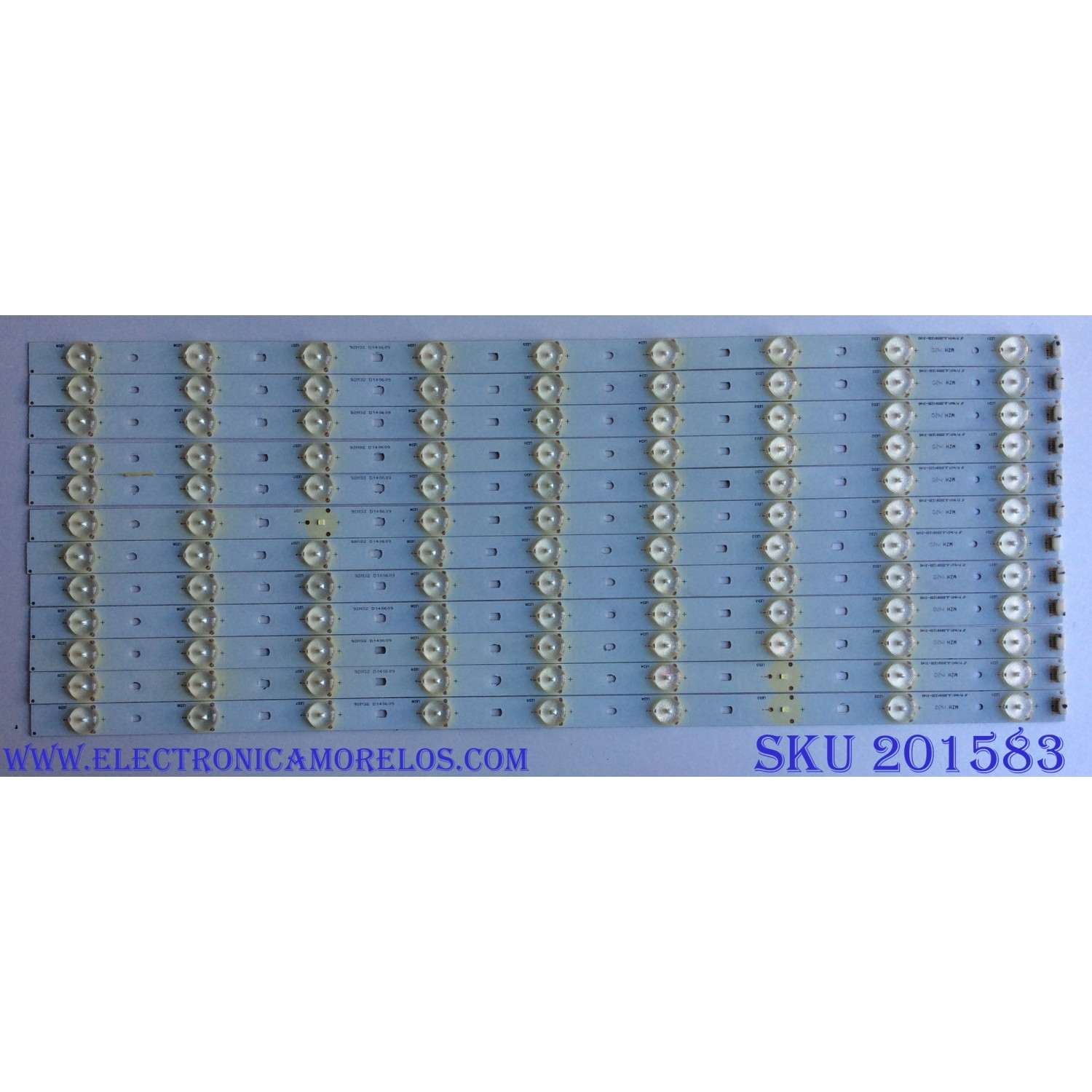 KIT DE LED´S PARA TV ( 12 PIEZAS) / RCA 01.JL.D5591235-31AS / 92M32 D140609 / D140609 / PANEL T550HVN03.3-12V / MODELO LED55G55R120Q