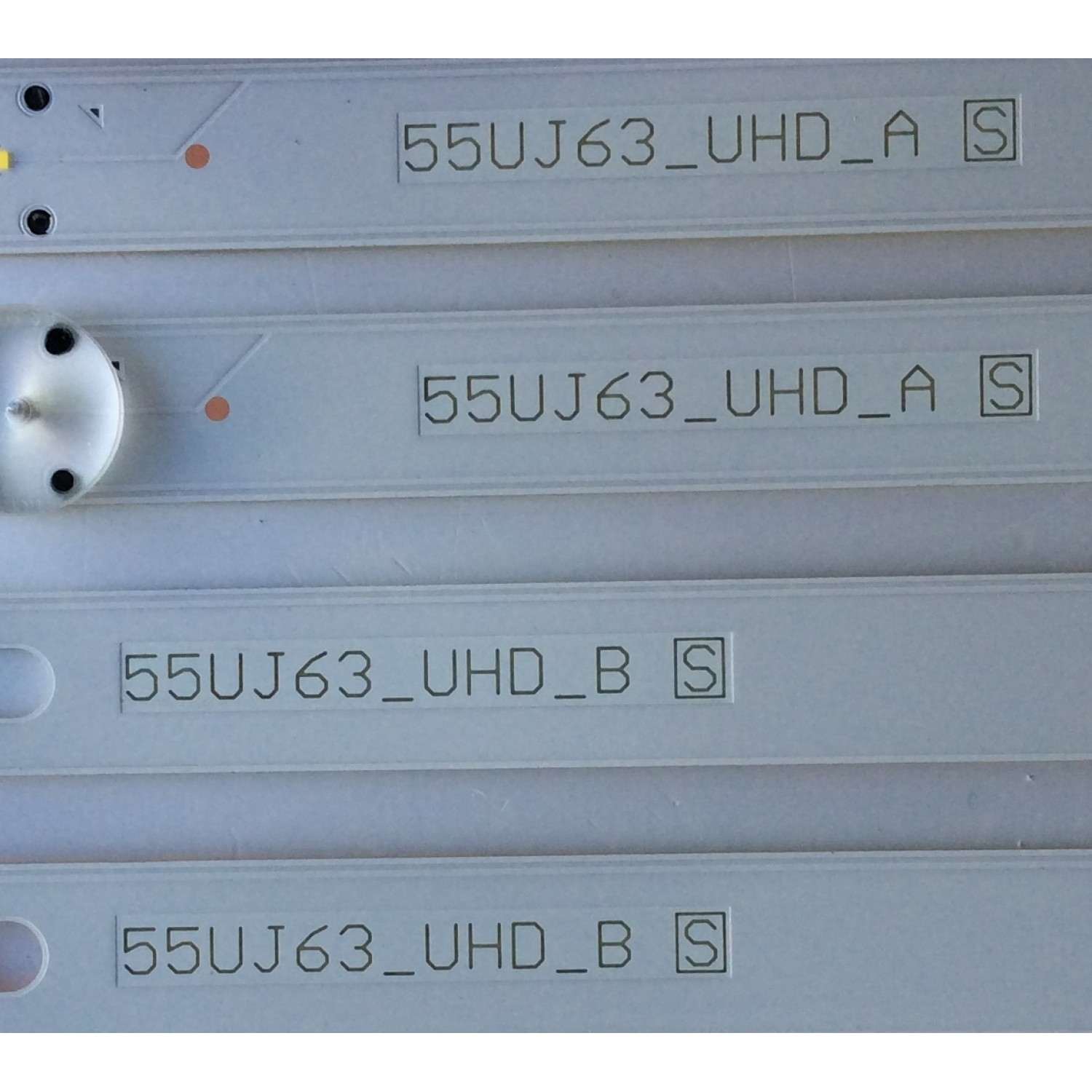 KIT DE LED´S PARA TV ( 10 PIEZAS) / LG SSC_55LJ55/55UJ63_A_8LED_REV02_170224 / SSC_55LJ55/55UJ63_B_8LED_REV02_170224 / 55LJ55_FHD_A / 55UJ63_UHD_A / 55LJ55_FHD_B / 55UJ63_UHD_B / 25R1B / 550P3 / PANEL NC550DUE AAFX1 / MOD. 55LJ5500-UB / 55LJ5500-UA - Imagen 2