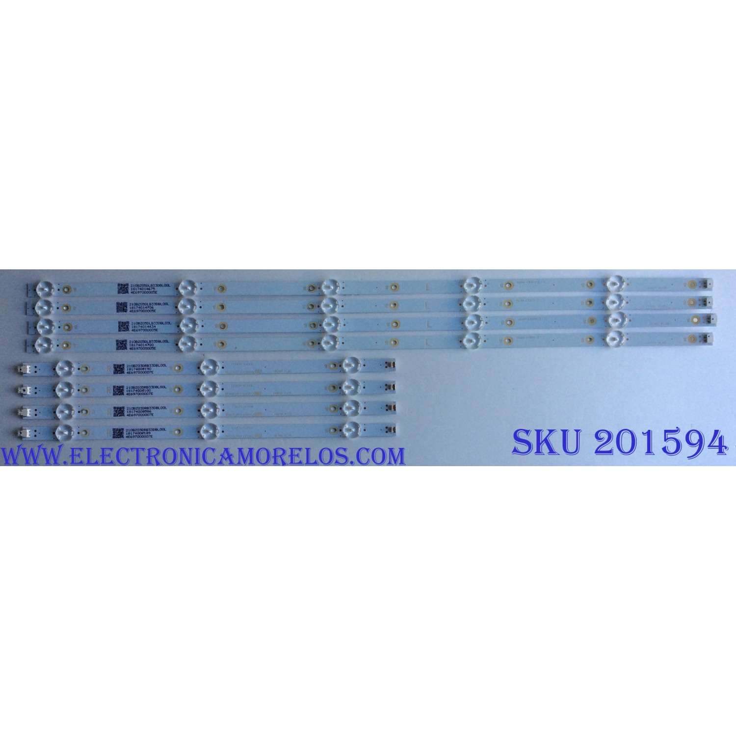 KIT DE LED´S PARA TV ( 8 PIEZAS) / SHARP LB50091 V1_00 / LB50091 V0_00 / 17253A 81010 / 210BZ05DLB33DBL00L / 4E697000005E / 210BZ03DRB33DBL00L / 4E697000007E / E465853 / PANEL TPT500J1-HVN07.U REV:S500AH / MODELO LC-50LB601U
