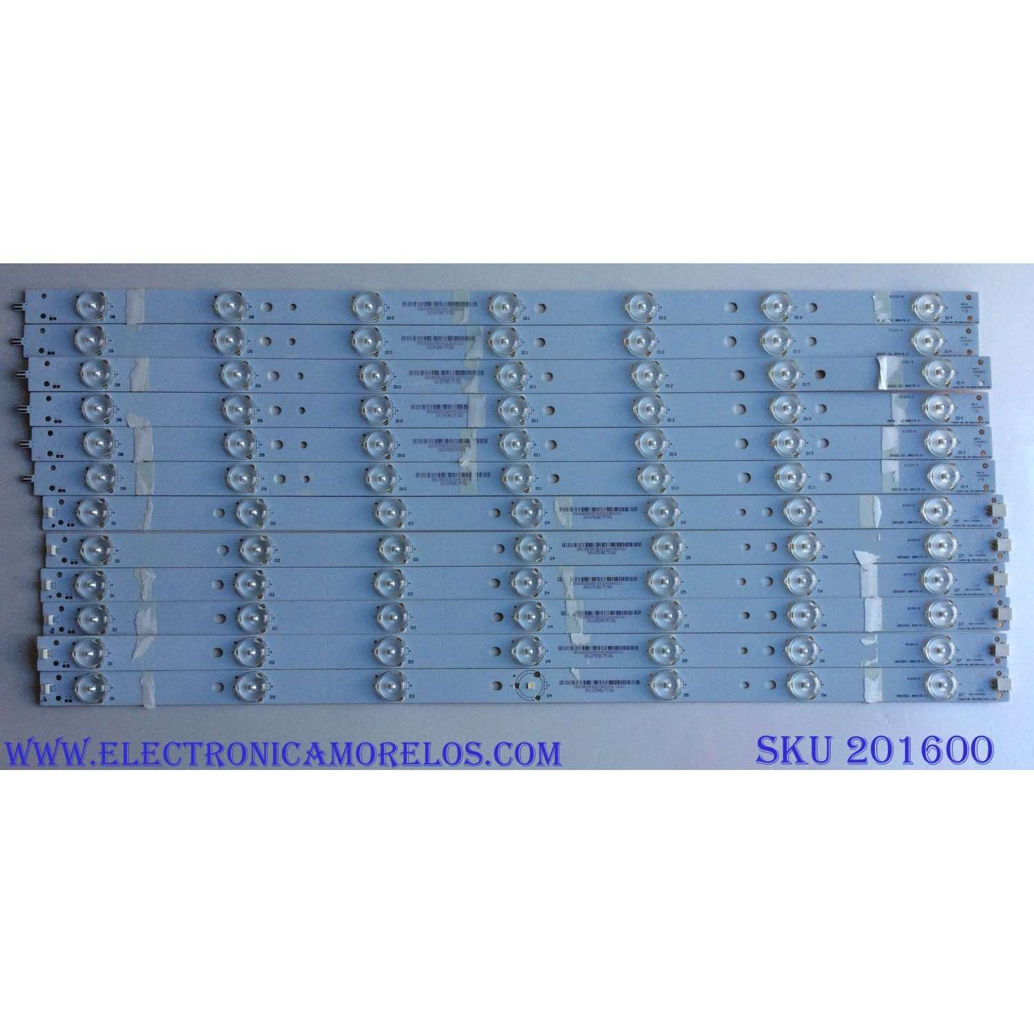 KIT DE LED´S PARA TV ( 12 PIEZAS) / VIZIO 140603-MBL-55L35D614WS2-L-C92 / 140603-MBL-55L35D614WS2-R-C92 / 01G95-A / 01G94-A / E465853 / 056380050381G / PANEL LC558DUJ (SG)(E3) / MODELO E550I-B2E