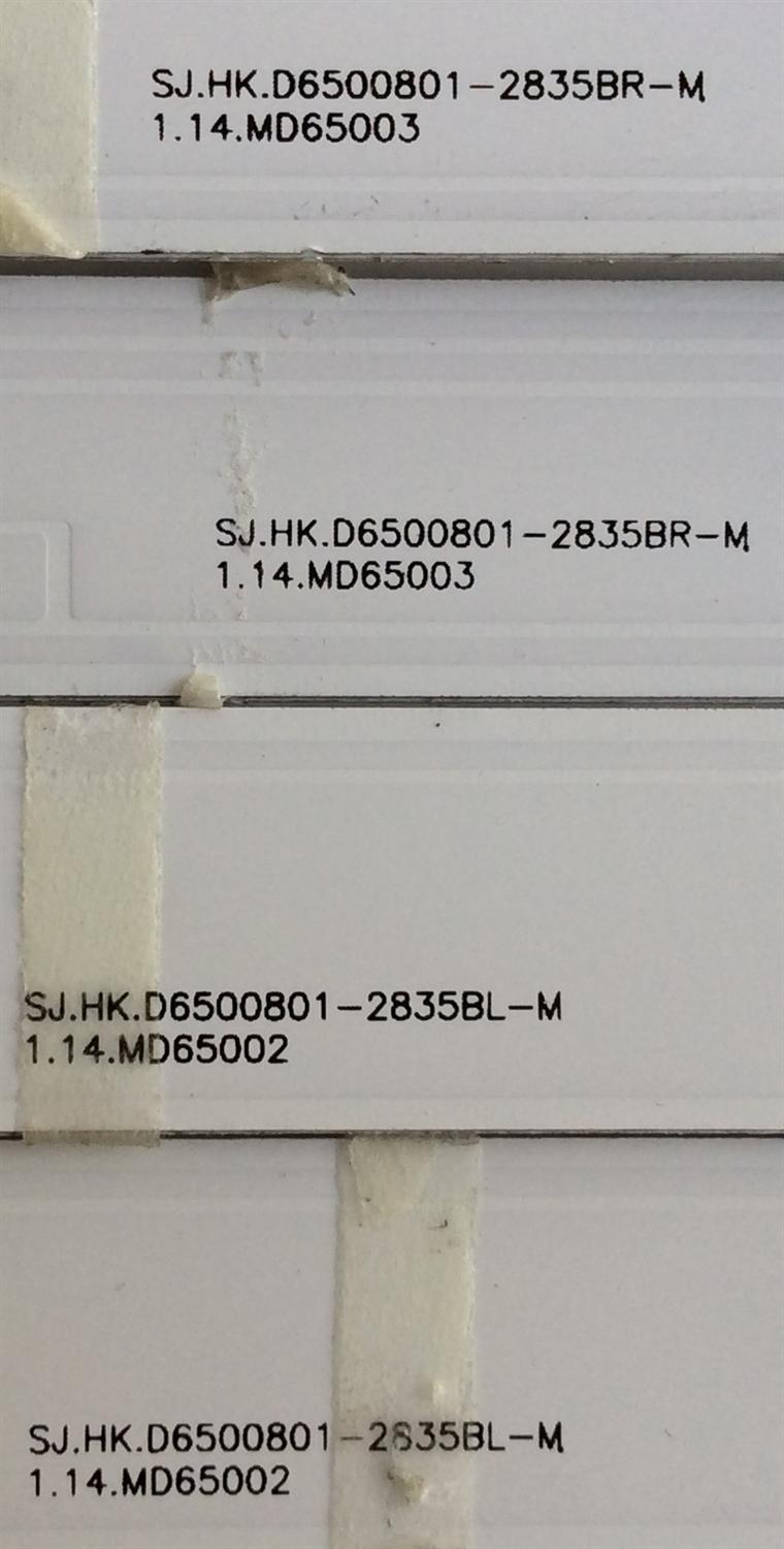 KIT DE LED´S PARA TV ( 14 PIEZAS) HITACHI SJ.HK.D6500801-2835BL-M / SJ.HK.D6500801-2835BR-M / 1.14.MD65002 / 1.14.MD65003 / 2301065F700180 / 151123D-HK.D650L01-2151-HL1004 / 151123D-HK.D650R01-2151-HL1004 / PANEL T650QVN02.0 / MODELO 65" - Imagen 2