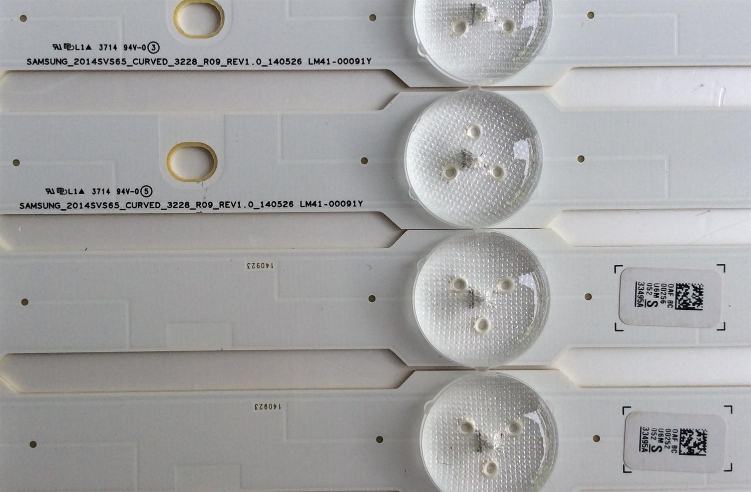 KIT DE LED´S PARA TV ( 18 PIEZAS) SAMSUNG BN96-33495A / BN96-33496A / SAMSUNG_2014SVS65_CURVED_3228_R09_REV1.0 / SAMSUNG_2014SVS65_CURVED_3228_L09_REV1.0 / 33495A / 33496A / LM41-00093A / LM41-00091Y / PANEL CY-VH065FGLV2H / MODELO UN65HU7250FXZA UH02 - Imagen 2