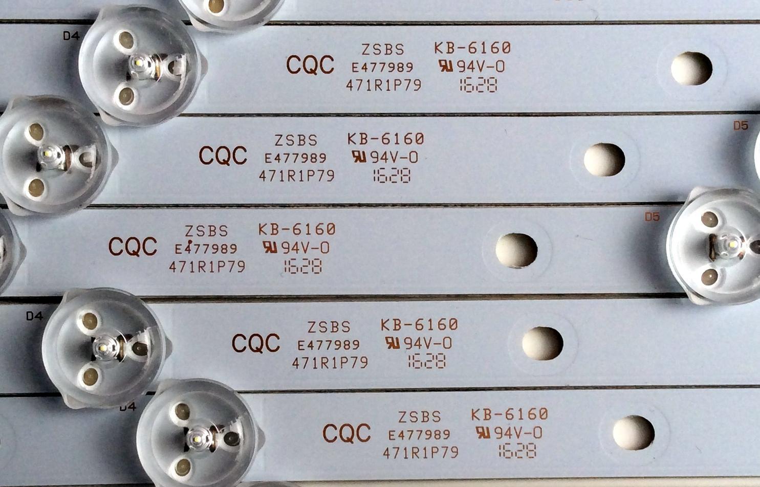 KIT DE LED'S PARA TV (12 PIEZAS) / TOSHIBA 4708-K55WDR-A1213K01 / 4708-K55WDR-A1213K11 / E477989 / K550WDR169015 / S-T310-B4-T-232 / 471R1P79 / KB-6160 / PANEL K550WDR1 / MODELO 55L421U / 55L421U Rev.A - Imagen 3
