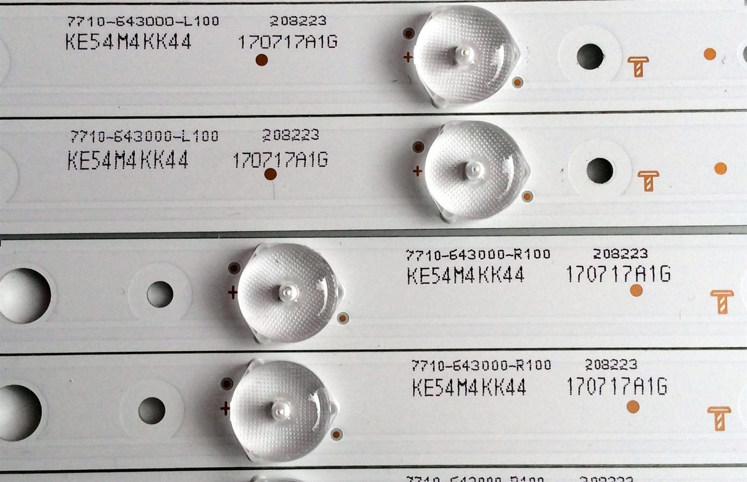 KIT DE LED'S PARA TV (8 PIEZAS) / LG / 170717A1G / KE54M4KK44 / 7710-64300-L100 / 208223 / 170717A1G / CRH-A4330300104L6CNRve1.0 / PANEL RLD430WY (LD0-304) / MODELO 43UJ6200-UA / 43UJ6200-UA.CUSYLH - Imagen 3