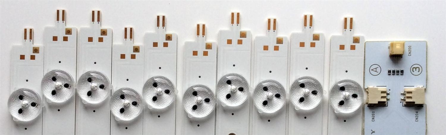 KIT DE LED'S PARA TV (10 PIEZAS) / SONY 2013SONY40A / SAMSUNG 2013SONY40A 3228 05 REV1.0 130927 / SAMSUNG 2013SONY40B 3228 05 REV1.0 130927 / 1-889-701-12 / 1-889-702-12 / 173476712  / E88441 / 047S5B 09 / PANEL NS4F400DND01 / MODELO KDL-40R470B - Imagen 2