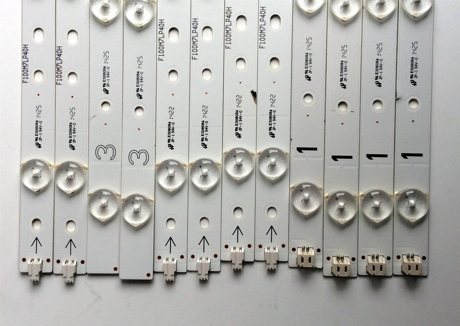KIT DE LED'S PARA TV (12 PIEZAS) / SHARP E306084 / F100M7LP40H / 0981010221A9 / IC-C-VZAA48D377A / 0981010221AA / IC-D-VZAA48D377B / 0981010221AB / IC-C-VZAA48D377C / 0981010221AC / IC-D-VZAA48D377D / PANEL / MODELO LC-48LE551U - Imagen 3