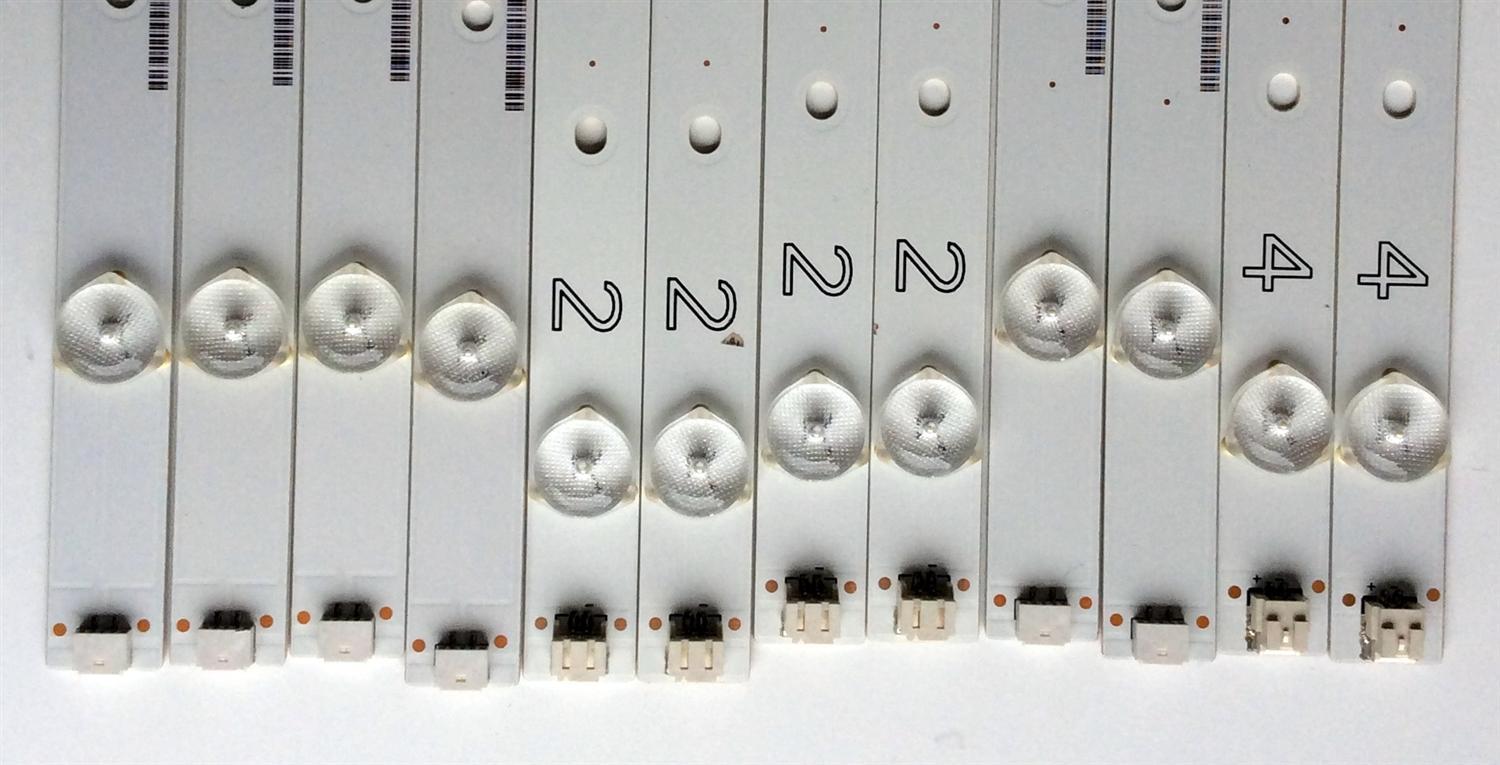 KIT DE LED'S PARA TV (12 PIEZAS) / SHARP E306084 / F100M7LP40H / 0981010221A9 / IC-C-VZAA48D377A / 0981010221AA / IC-D-VZAA48D377B / 0981010221AB / IC-C-VZAA48D377C / 0981010221AC / IC-D-VZAA48D377D / PANEL / MODELO LC-48LE551U - Imagen 2