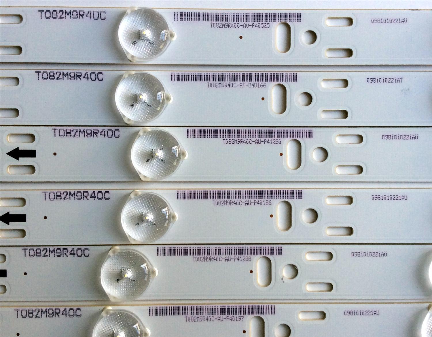 KIT DE LED'S PARA TV (6 PIEZAS) / VIZIO IC-A-VZAA42D418A / 0981010221AT / IC-B-VZAA42D418B / 0981010221AU / IC-A-VZAA42D418C / 0981010221AV / T082M9R40C / TO82M9R4OC / E306084 / PANEL / MODELO E420I - Imagen 5