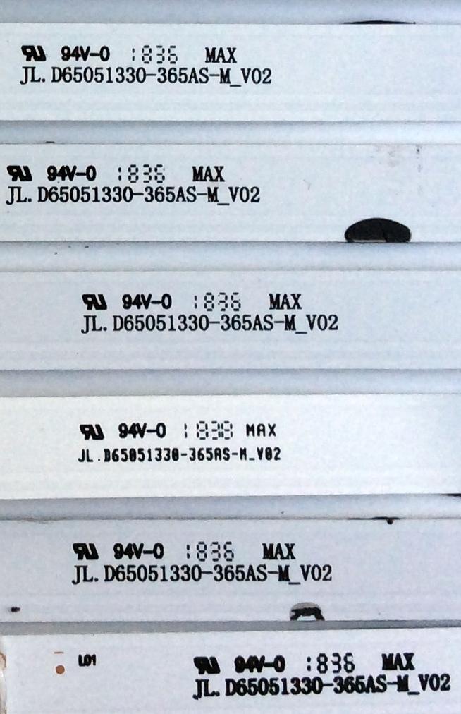 KIT DE LED'S PARA TV (SOLO 10 PIEZAS) / ((INCOMPLETO)) / SHARP JL.D65051330-365AS-M_V02 / 1199095 / 181005 / JL.D65051330  / PANEL HD650S1U71 / HD650S1U71-L1\S0\GM\ROH / MODELO LC-65Q7300U - Imagen 2