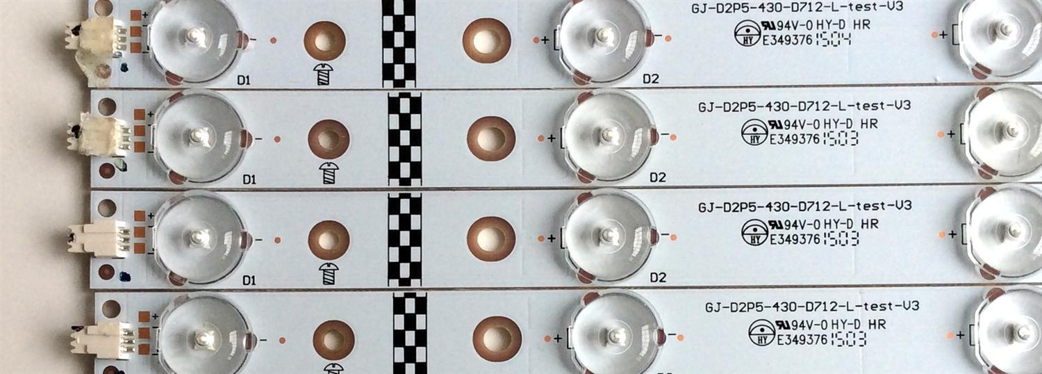 KIT DE LEDS PARA TV VIZIO ORIGINAL 14 PIEZAS / NUMERO DE PARTE GJ-D2P5-430-D712-L-TEST-V3 / GJ-D2P5-430-D712-R-TEST-V3 / GJ-D2P5-430-D712-L-V3-CB / U-EHLC67U4 / PANEL TPT430H3-QVN01.U REV: S000A / MODELOS M43-C1 / M43-C1 LTTWSPAR / M43-C1 LTTWSPCR - Imagen 2