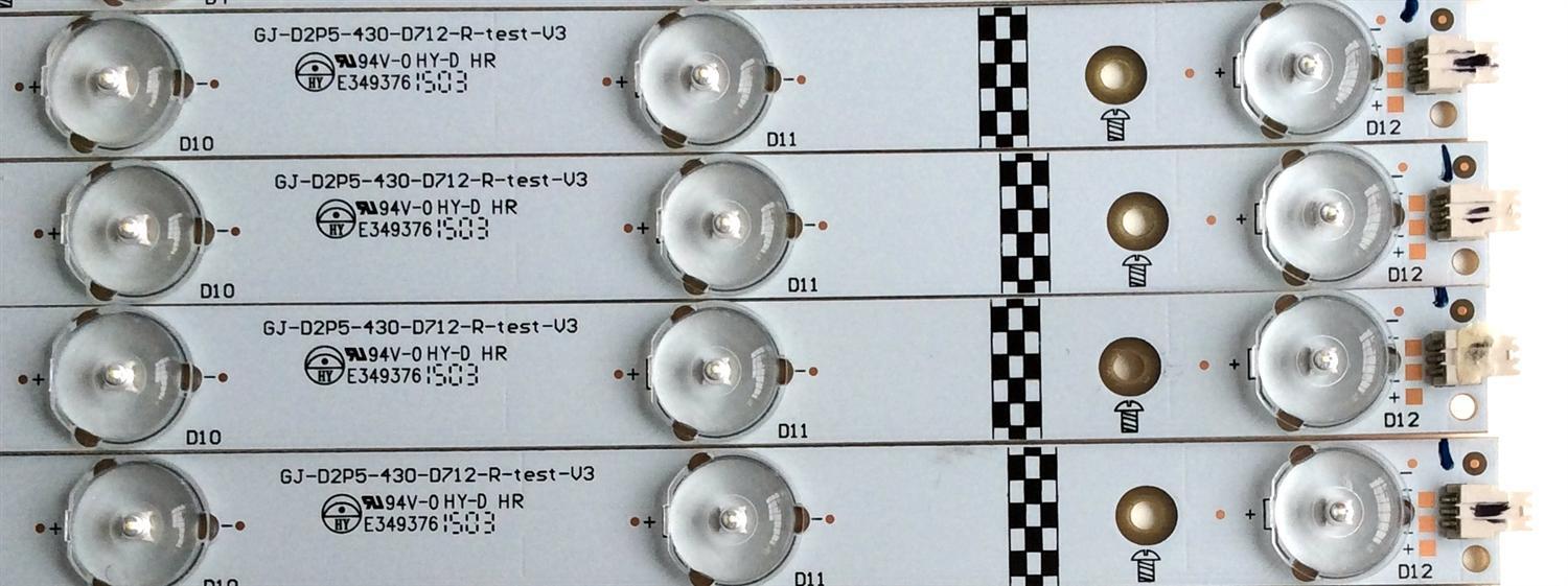 KIT DE LEDS PARA TV VIZIO ORIGINAL 14 PIEZAS / NUMERO DE PARTE GJ-D2P5-430-D712-L-TEST-V3 / GJ-D2P5-430-D712-R-TEST-V3 / GJ-D2P5-430-D712-L-V3-CB / U-EHLC67U4 / PANEL TPT430H3-QVN01.U REV: S000A / MODELOS M43-C1 / M43-C1 LTTWSPAR / M43-C1 LTTWSPCR - Imagen 4