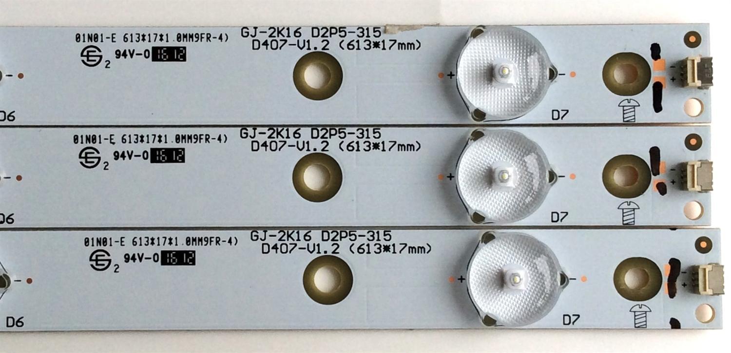 KIT DE LED'S PARA TV (3 PIEZAS) / VIZIO GJ-2K16 D2P5-315 D407-V1.2 (613*17MM) / 210BZ07D043535C04D / 6146 PANEL TPT315B5-FHBN0.K REV. S49P2E / MODELOS E32-D1 / E32-D1 LTTUUEAS / E32H-D1 LTTUUEBS / D32HN-E1 LTT3VMAS / D32HN-E1 LTT3VMCS / D32HN-E1 LTTUVMAS - Imagen 4