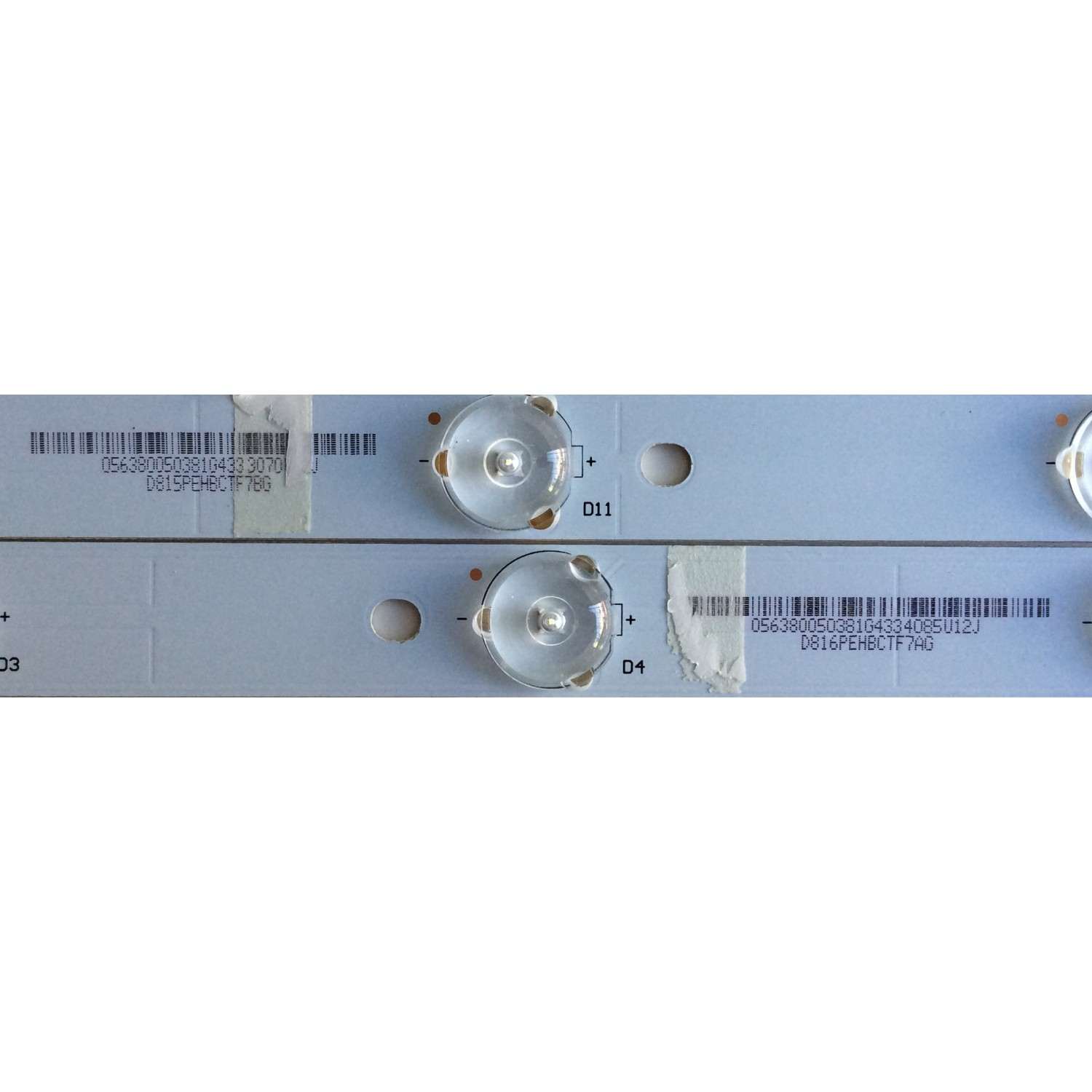 KIT DE LED´S PARA TV ( 12 PIEZAS) / VIZIO 140603-MBL-55L35D614WS2-L-C92 / 140603-MBL-55L35D614WS2-R-C92 / 01G95-A / 01G94-A / E465853 / 056380050381G / PANEL LC558DUJ (SG)(E3) / MODELO E550I-B2E - Imagen 3
